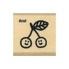 Cherries Mini Rubber Stamp