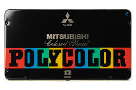 Mitsubishi Polycolor Colored Pencils / 12 Colors