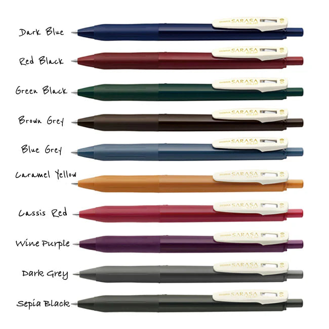 Sarasa Clip 0.5mm Gel Pen / Vintage Colors