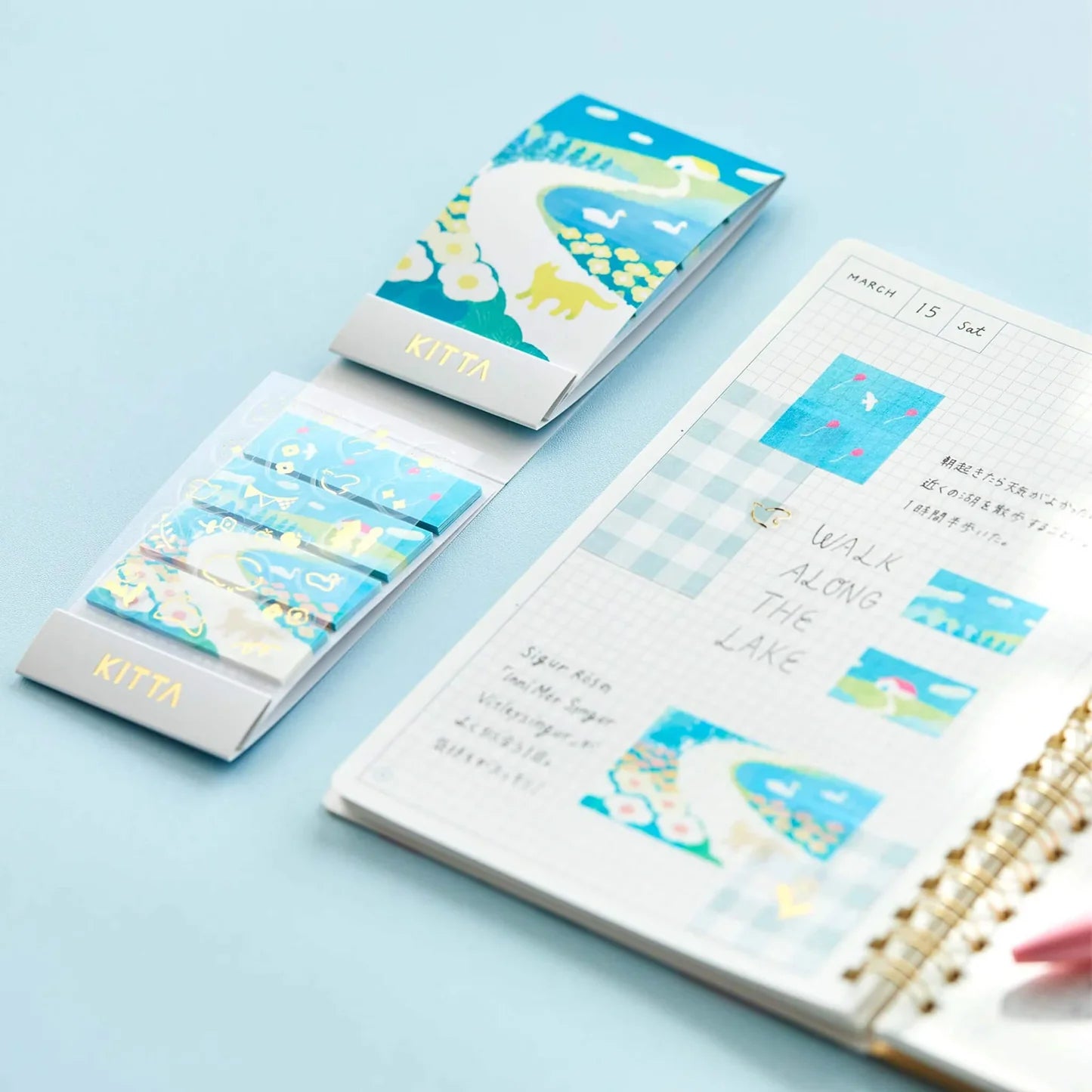 HITOTOKI KITTA Washi Tape Book / Oka (Gold Foil)