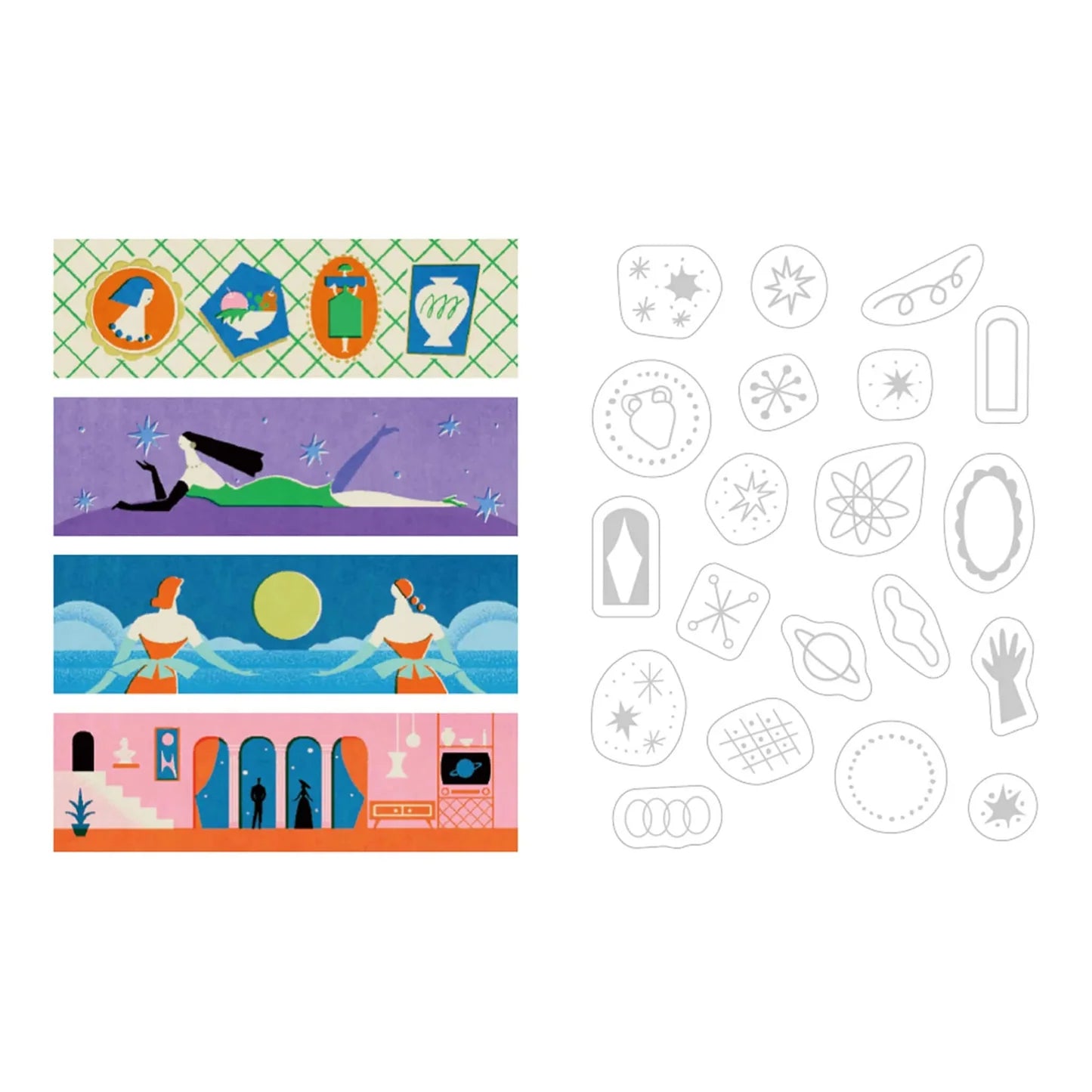 HITOTOKI KITTA Washi Tape Book / Wakusei (Silver Foil)
