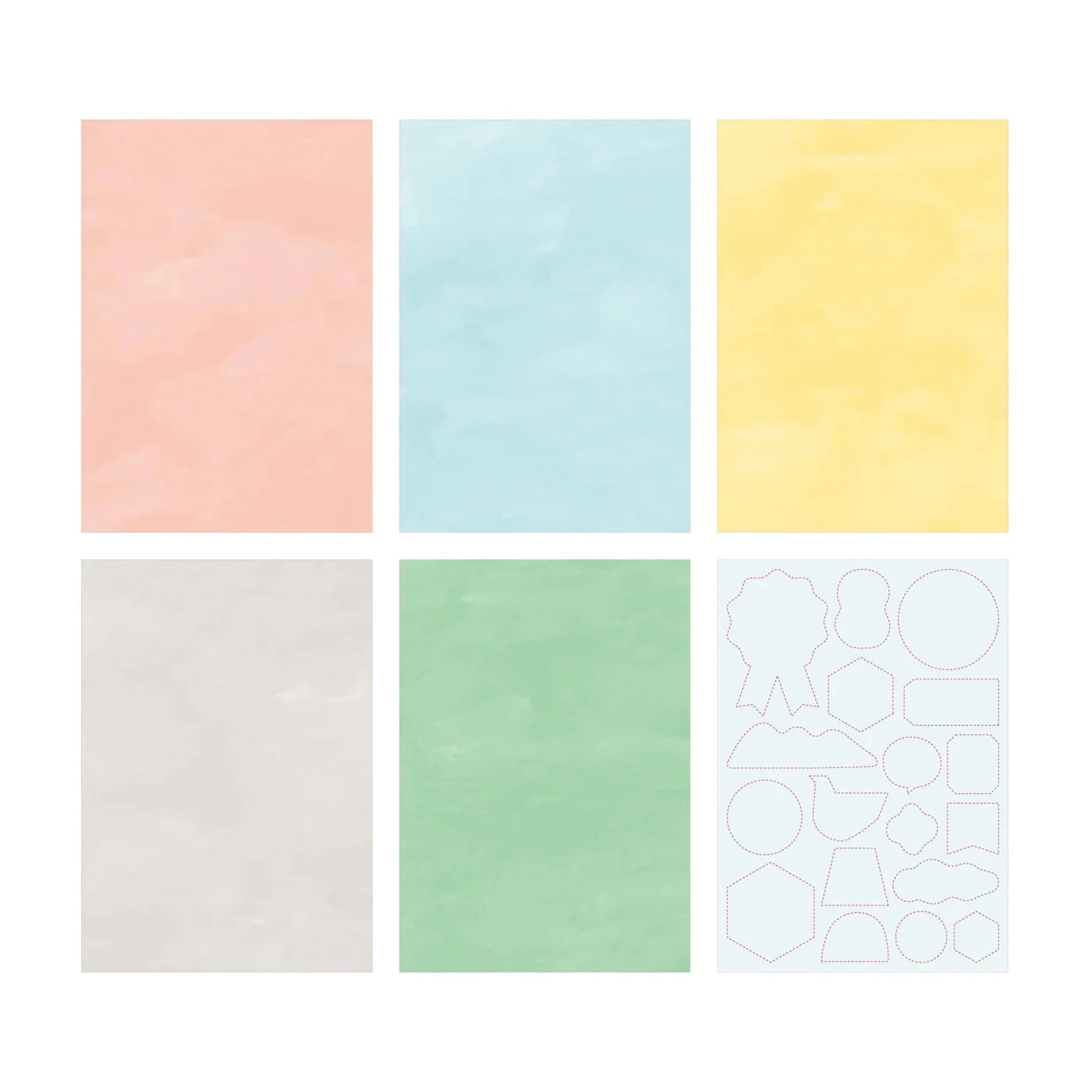 Free Cut Masking Tape Book / Solid Colors / A5 Size