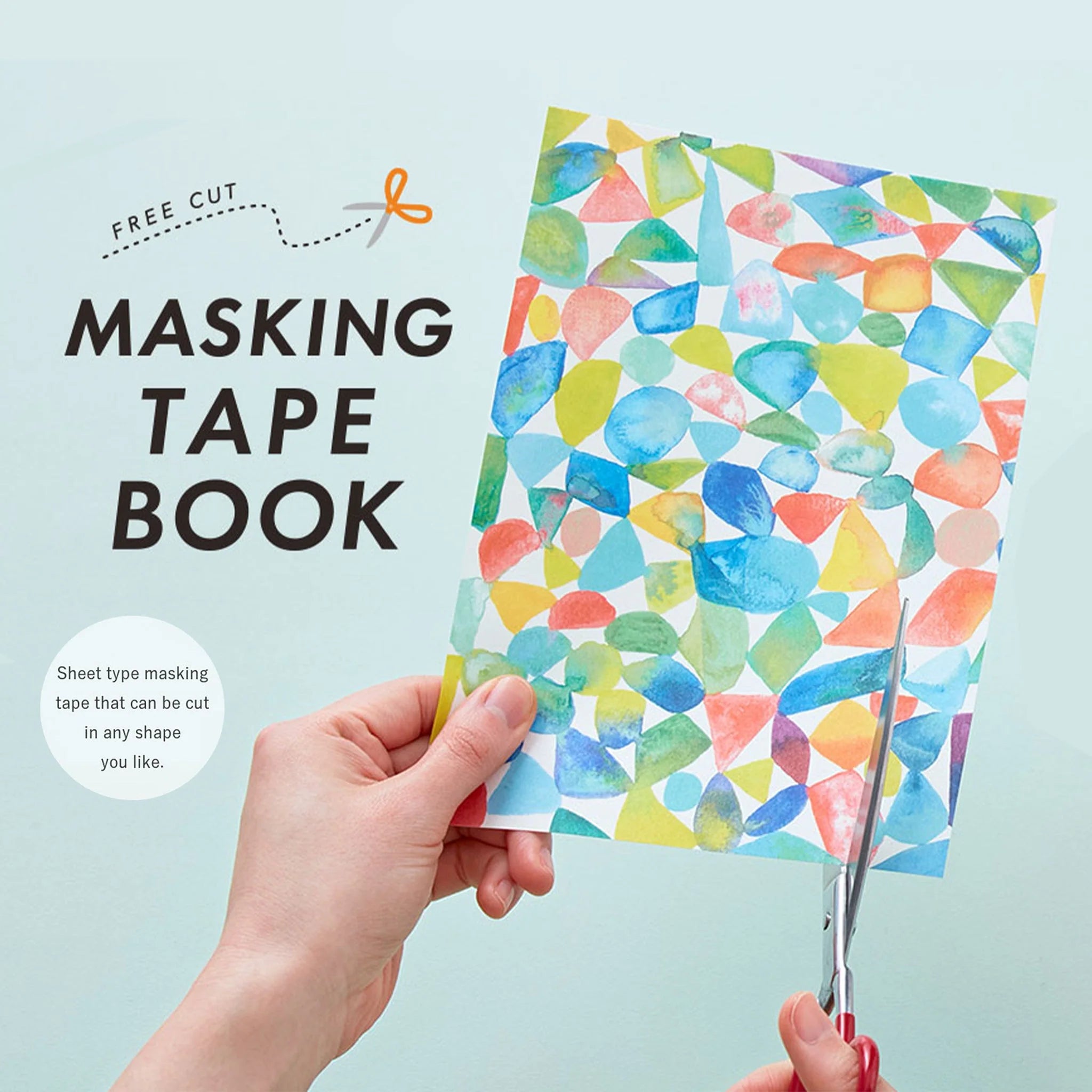 Free Cut Masking Tape Book / Solid Colors / A5 Size