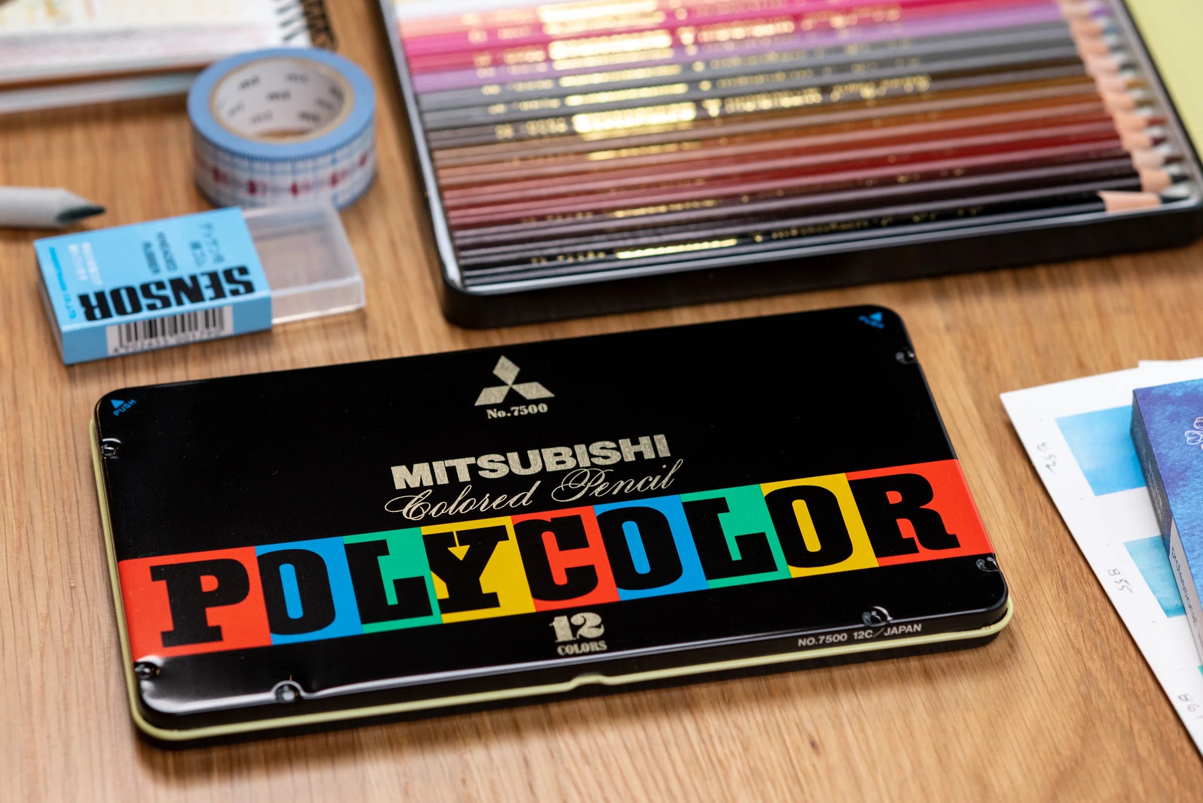 Mitsubishi Polycolor Colored Pencils / 12 Colors