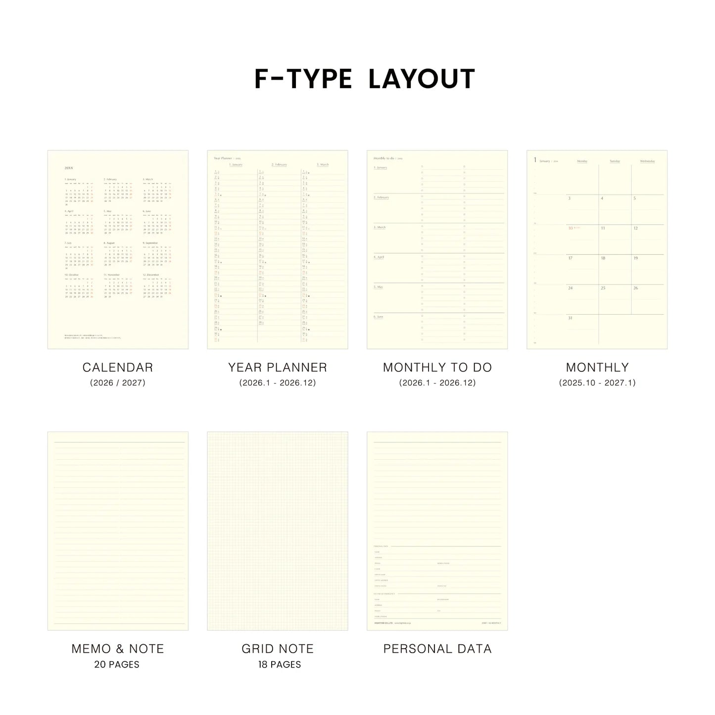 Diary Fugen 2026 Planner / Navy