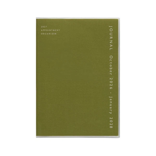 Hightide 2027 Monthly Square Diary / coton A5 / Khaki