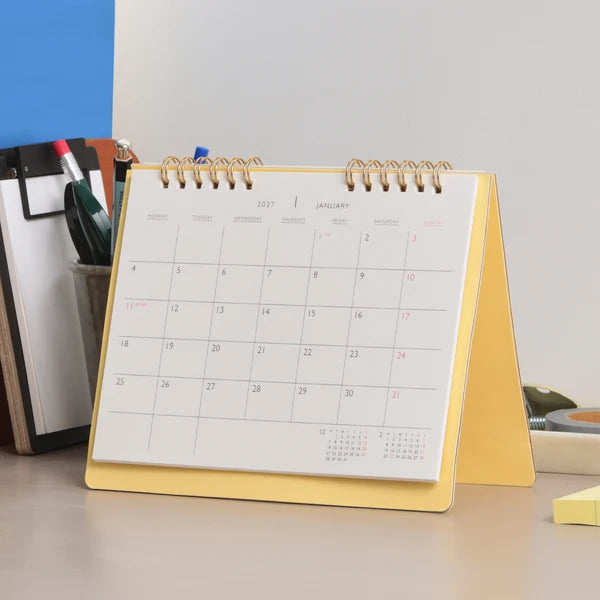 Hightide 2027 Lepre Desk Calendar / Light Gray