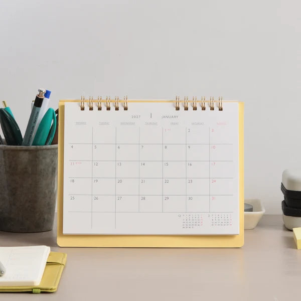 Hightide 2027 Lepre Desk Calendar / Light Gray