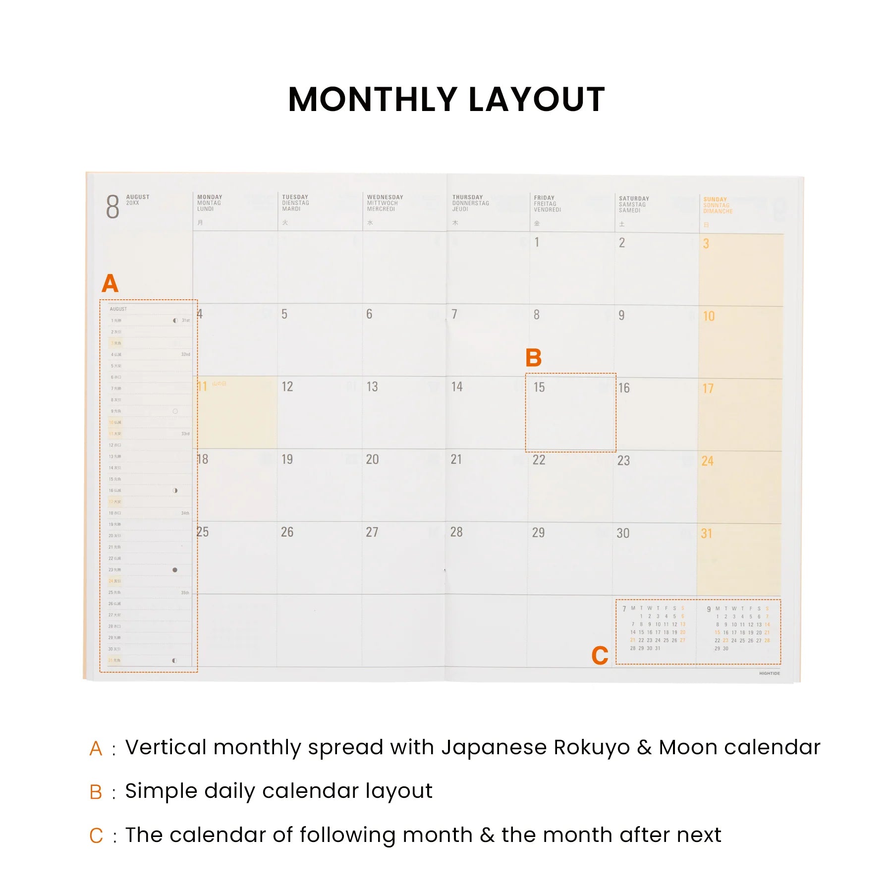 Iris B6 2026 Monthly Planner / Lavender