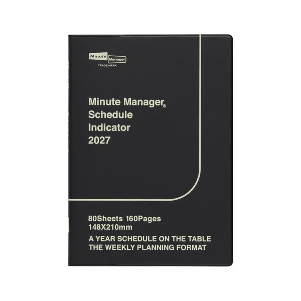 Hightide 2027 Weekly Diary Minute Manager / A5 LEFT / Black