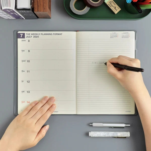 Hightide 2027 Weekly Diary Minute Manager / A5 LEFT / Navy