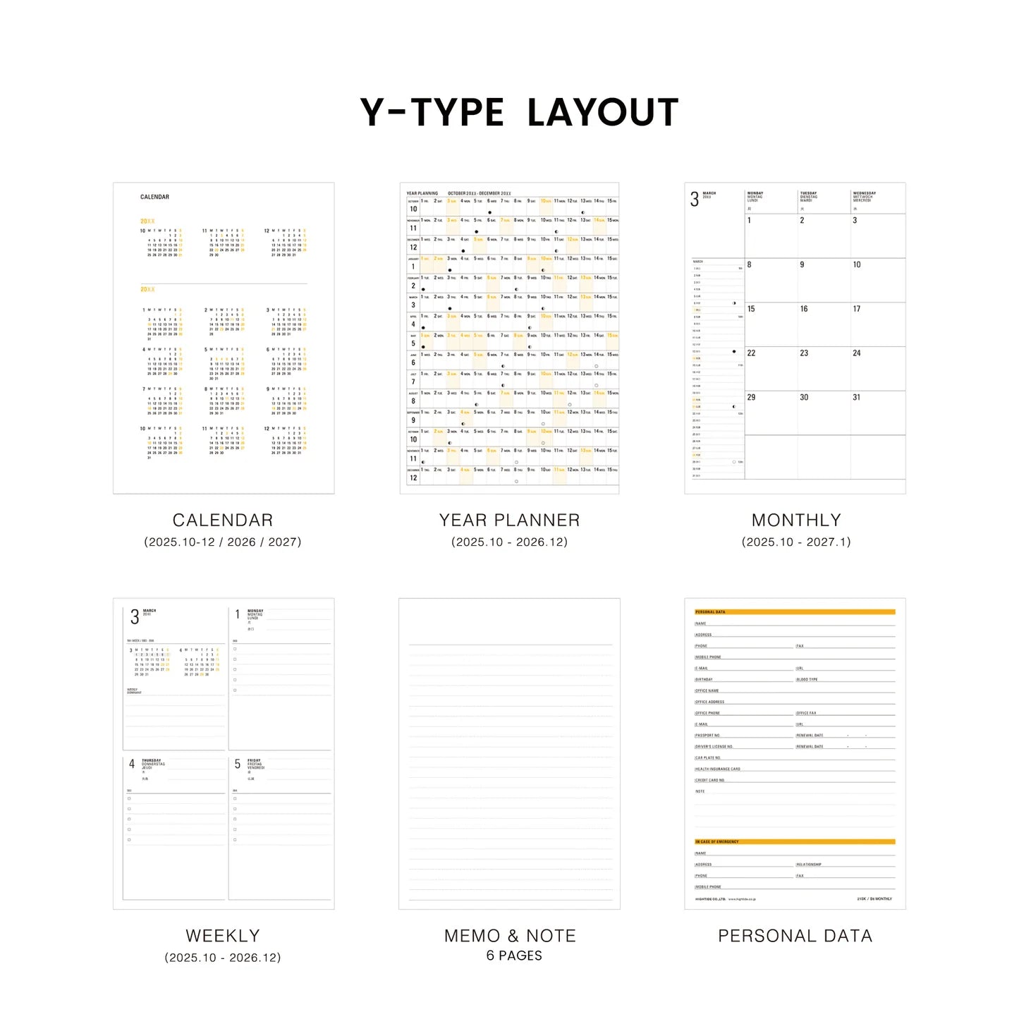 Iris B6 2026 Weekly Planner / Orange