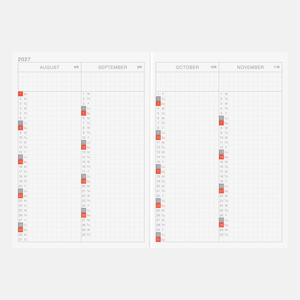 Hobonichi Techo 2027 / A6 Original Book / English