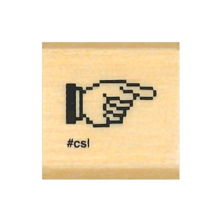 Point Gesture Mini Rubber Stamp