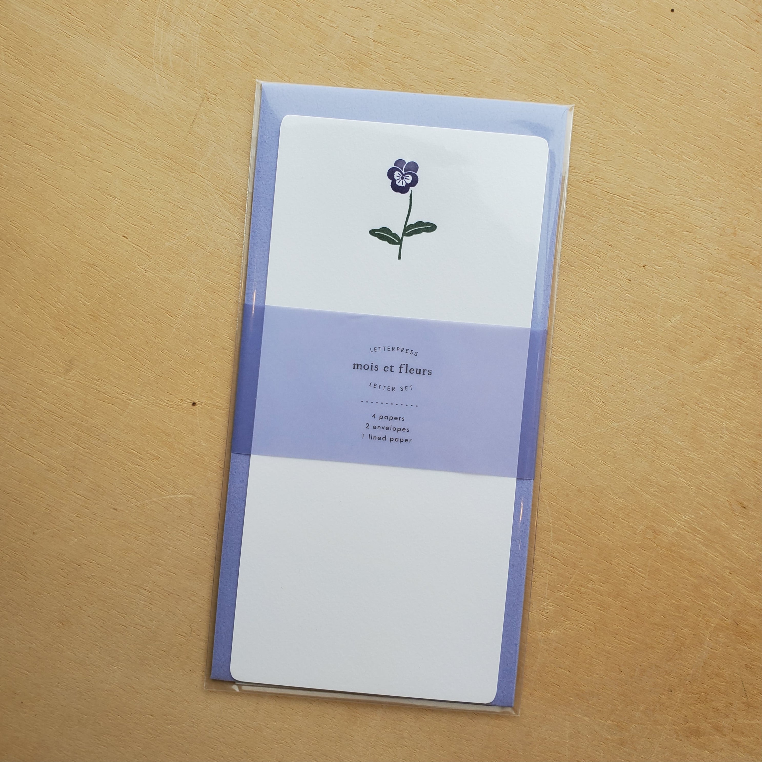 Letterpress Floral Letter Set / Viola