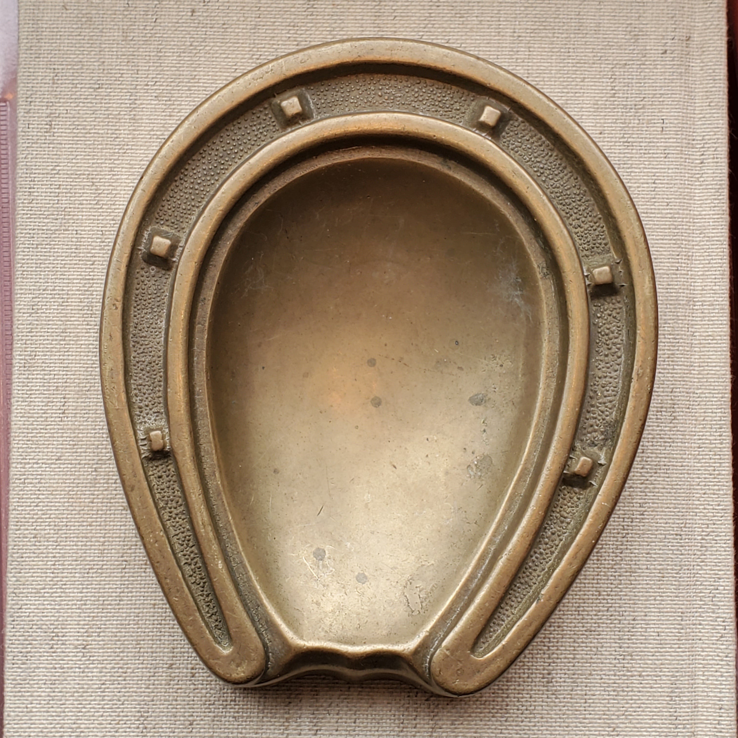Vintage Brass Horseshoe Ashtray