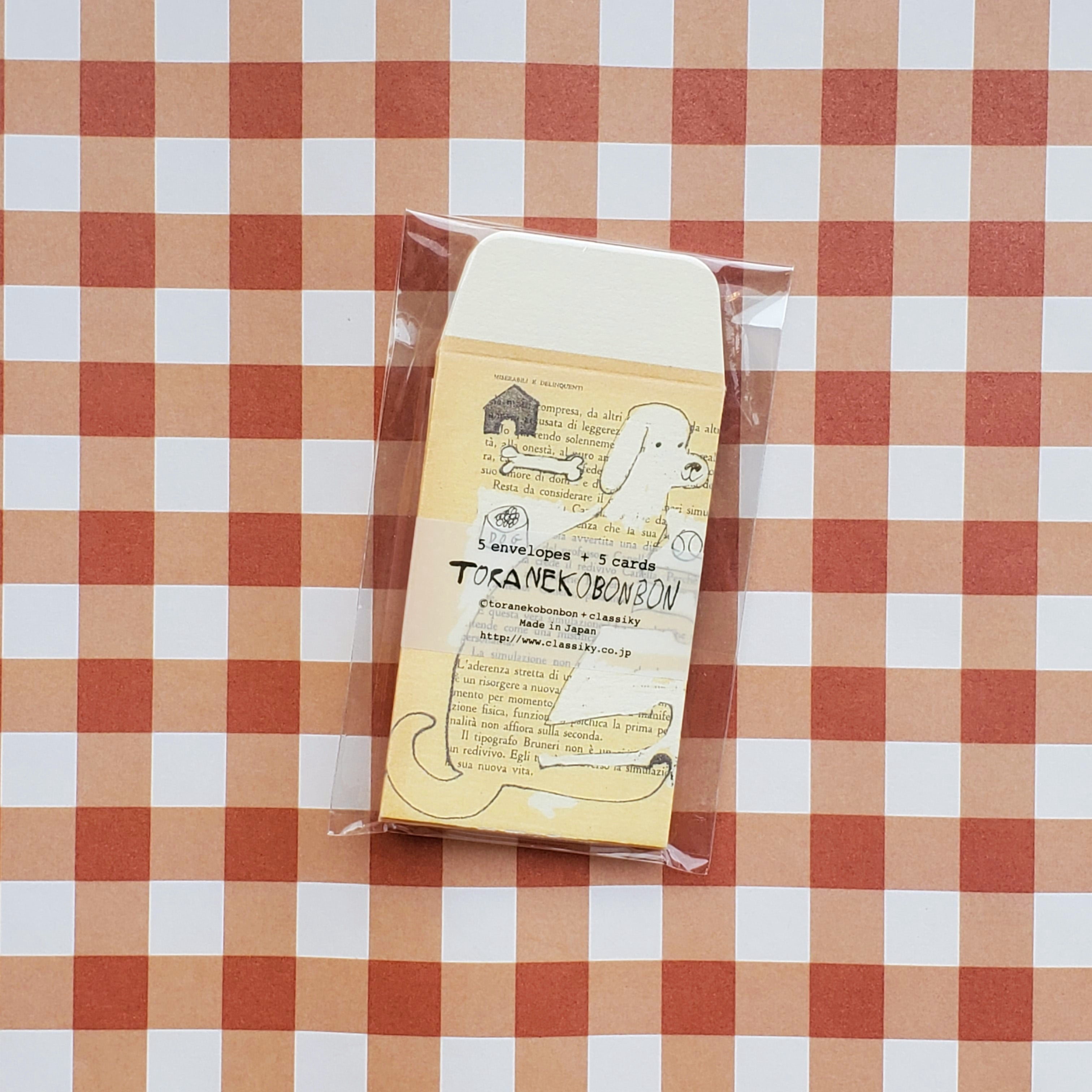 Classiky Toraneko Bonbon Mini Card and Envelope Set / Dog