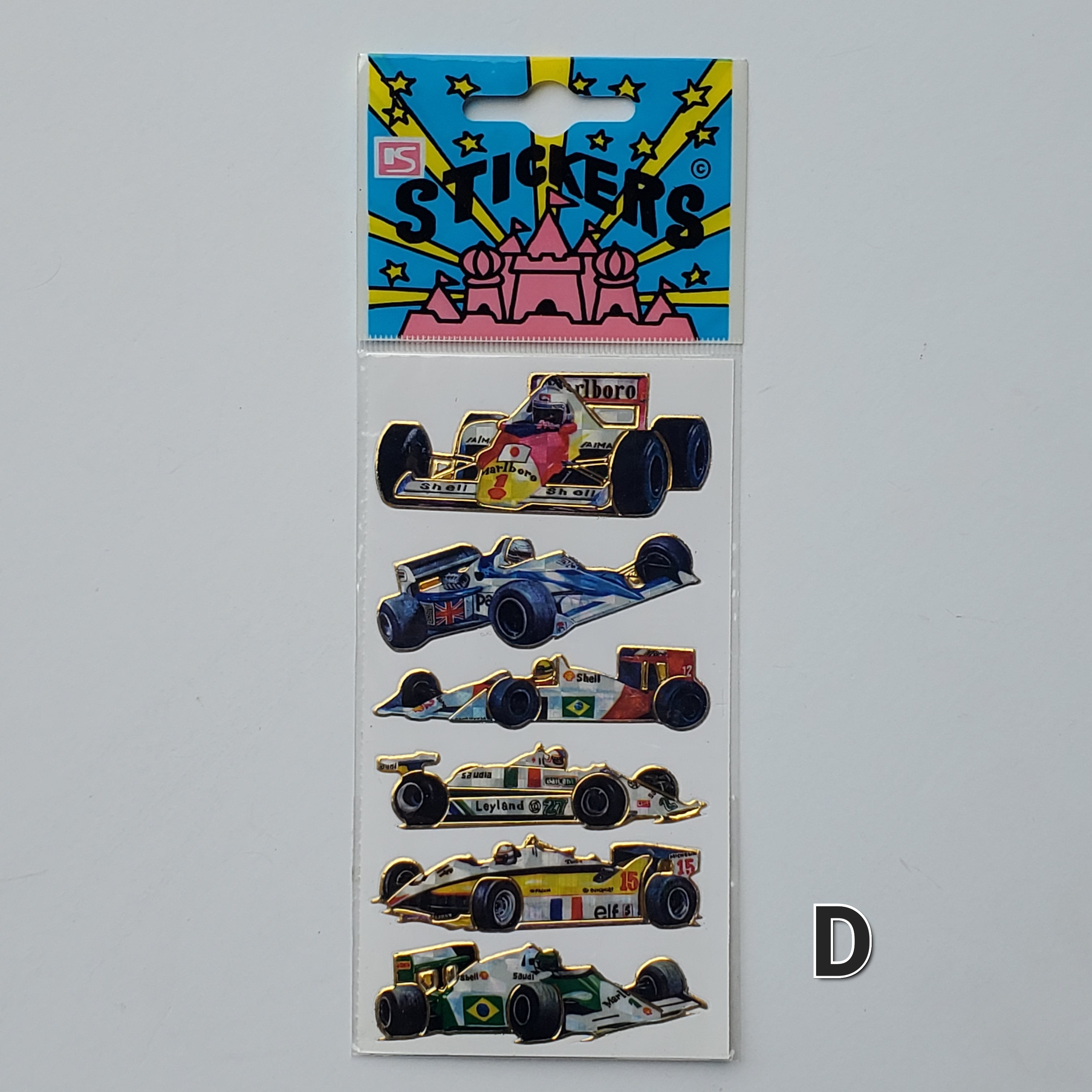 Vintage Formula One Sticker Sheets
