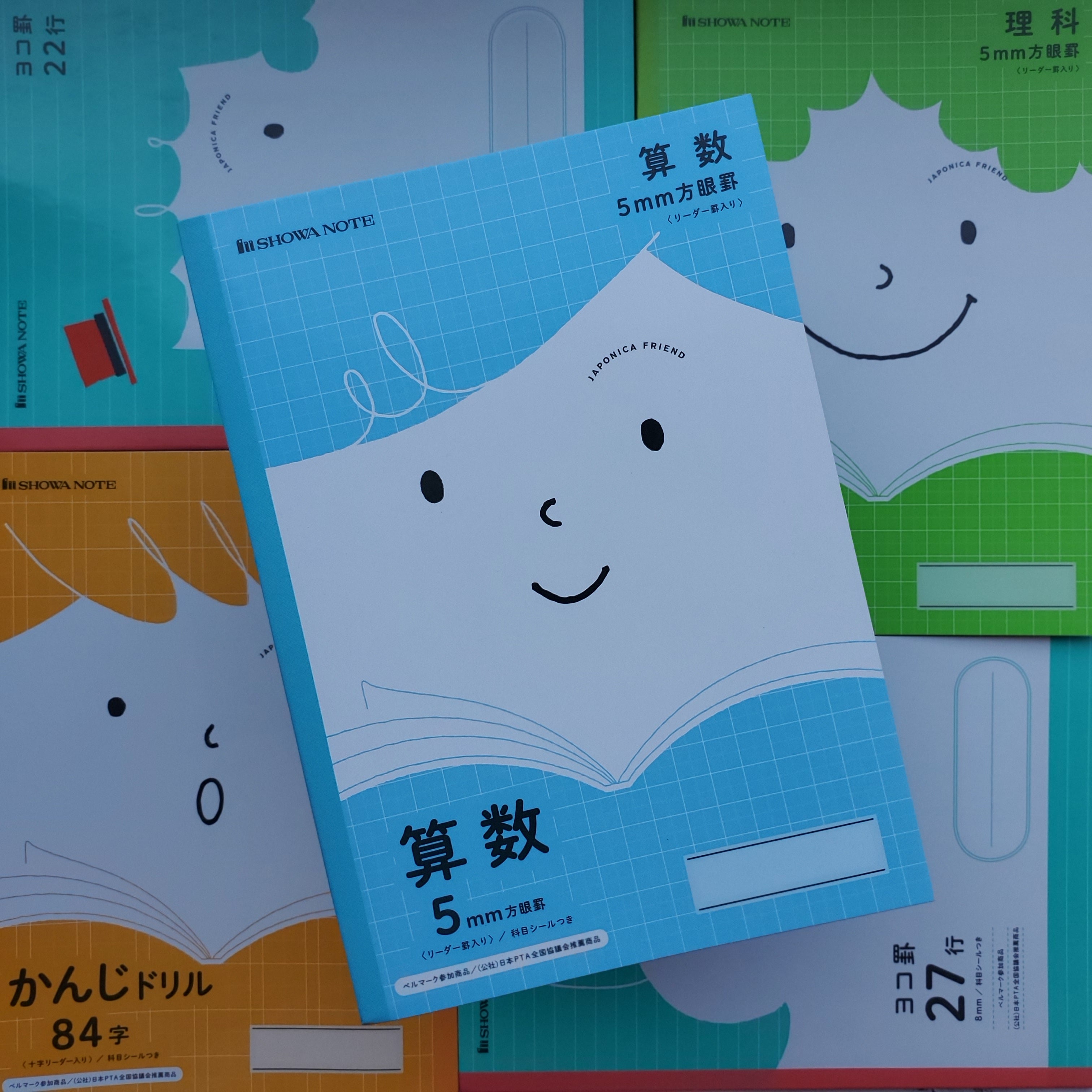 Showa Notebook Japonica Friend / B5 Grid / Blue Smile