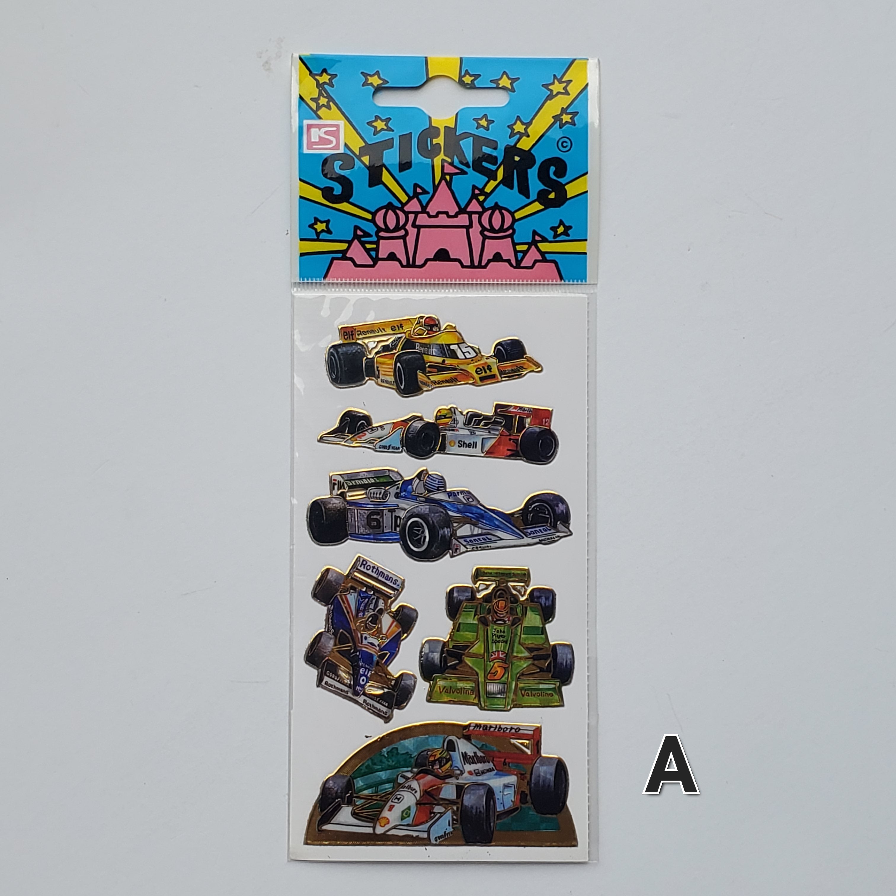 Vintage Formula One Sticker Sheets