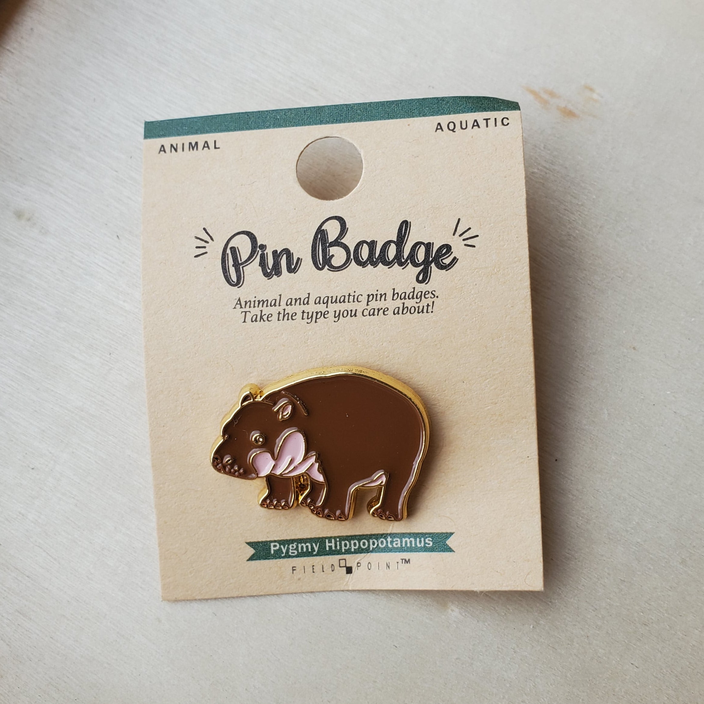 Pygmy Hippopotamus Lapel Pin