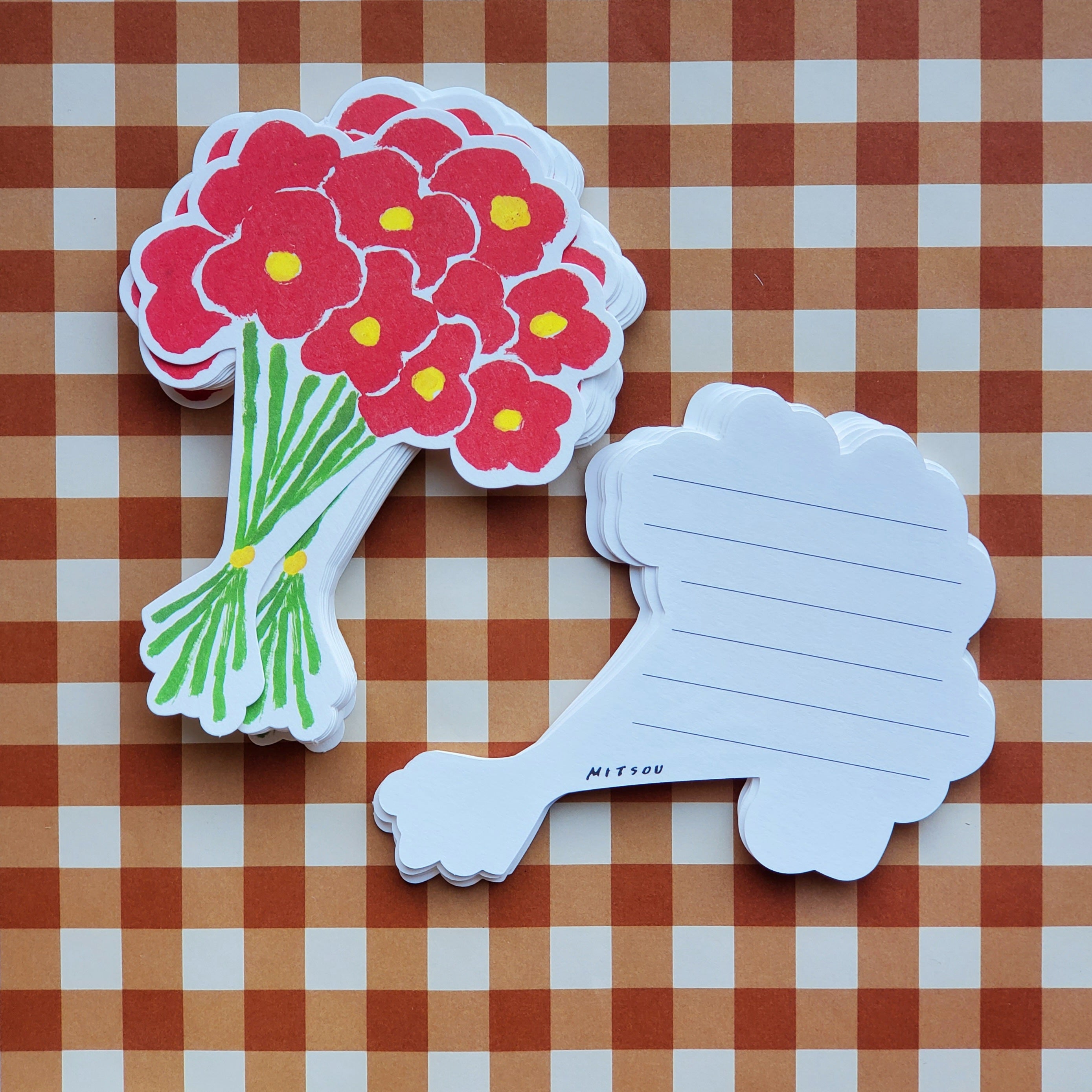 Cutout Cards / Red Bouquet
