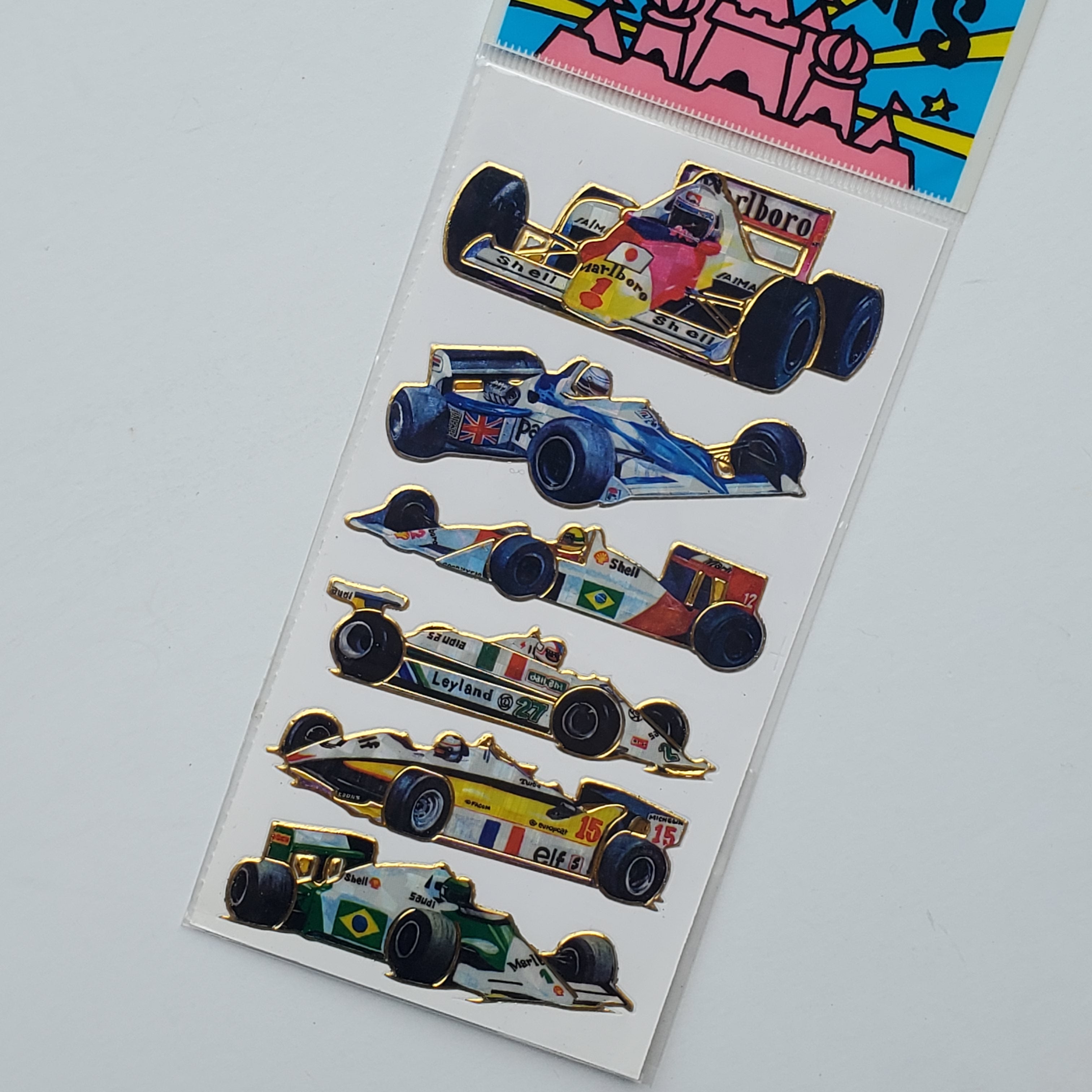 Vintage Formula One Sticker Sheets
