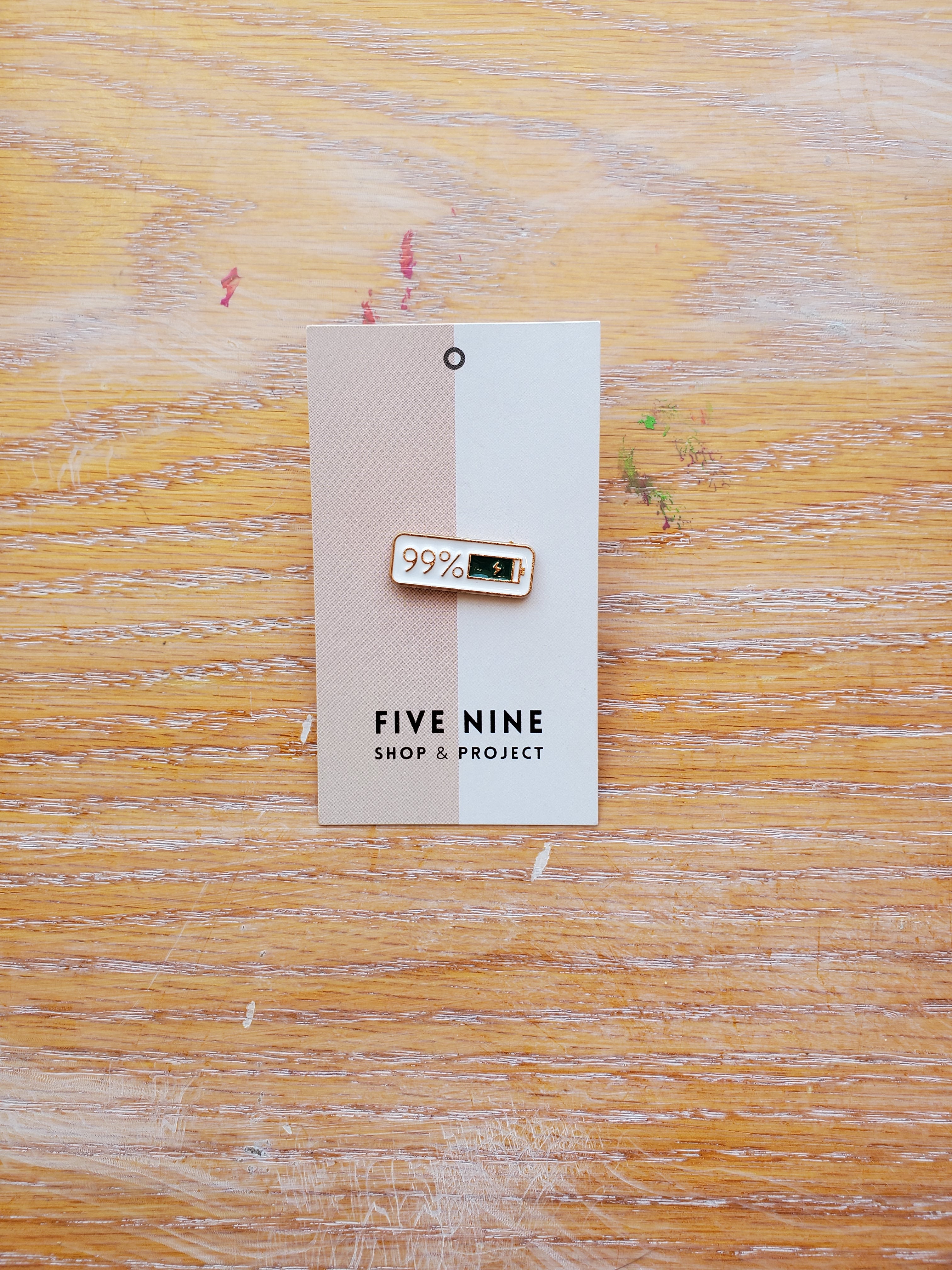99% Battery Enamel Pin