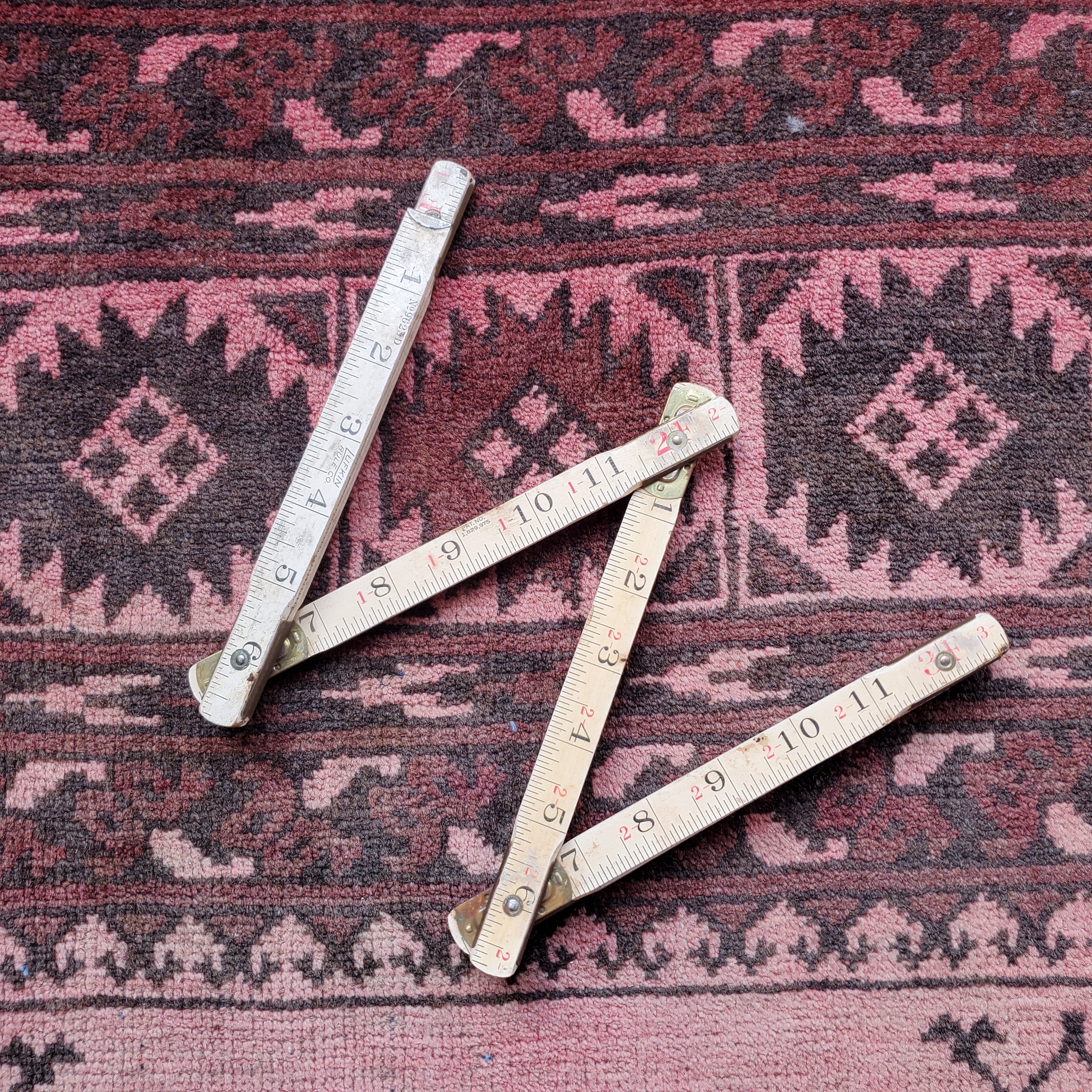 Vintage Lufkin Folding Wooden Ruler