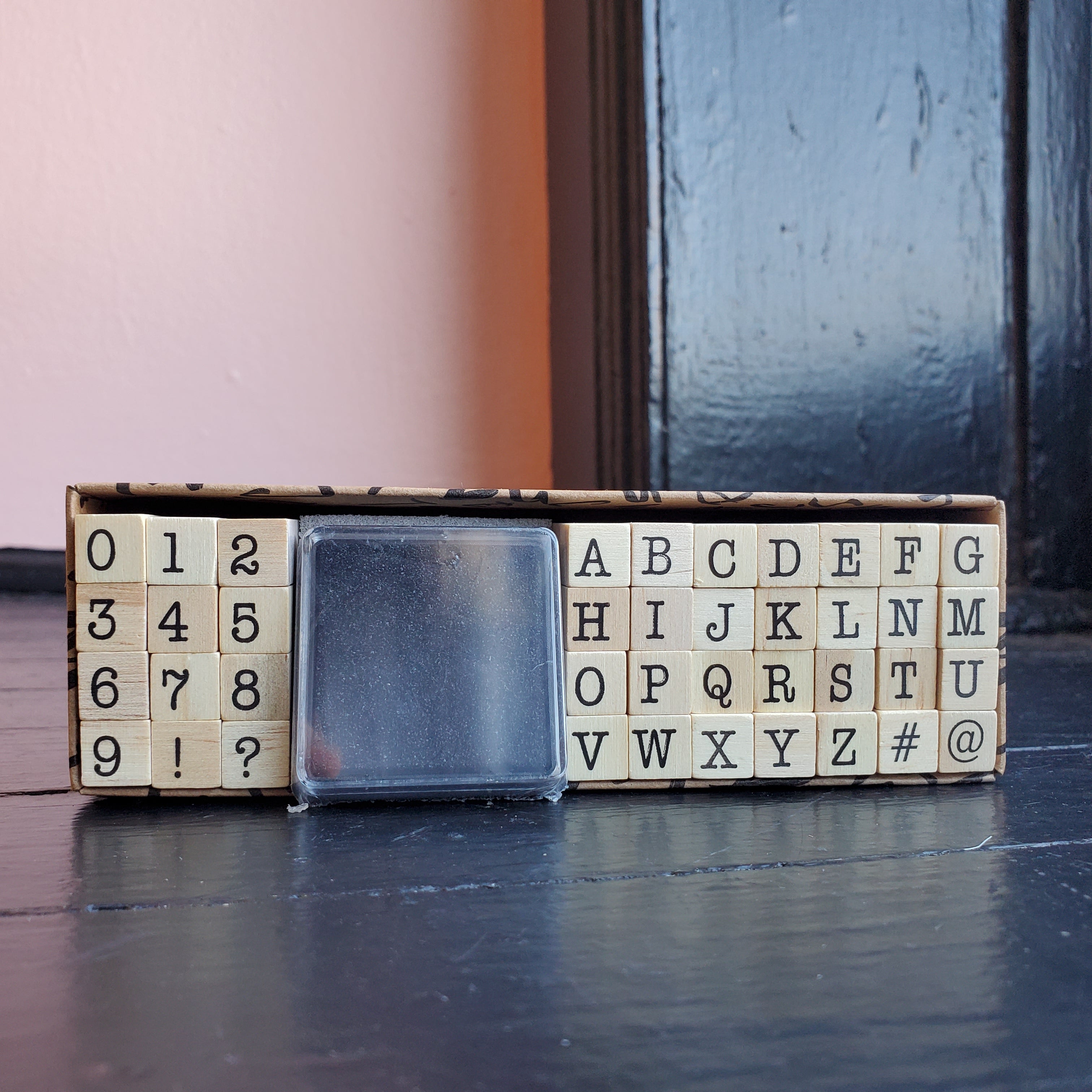 Uppercase Alphabet and Number Set with Ink