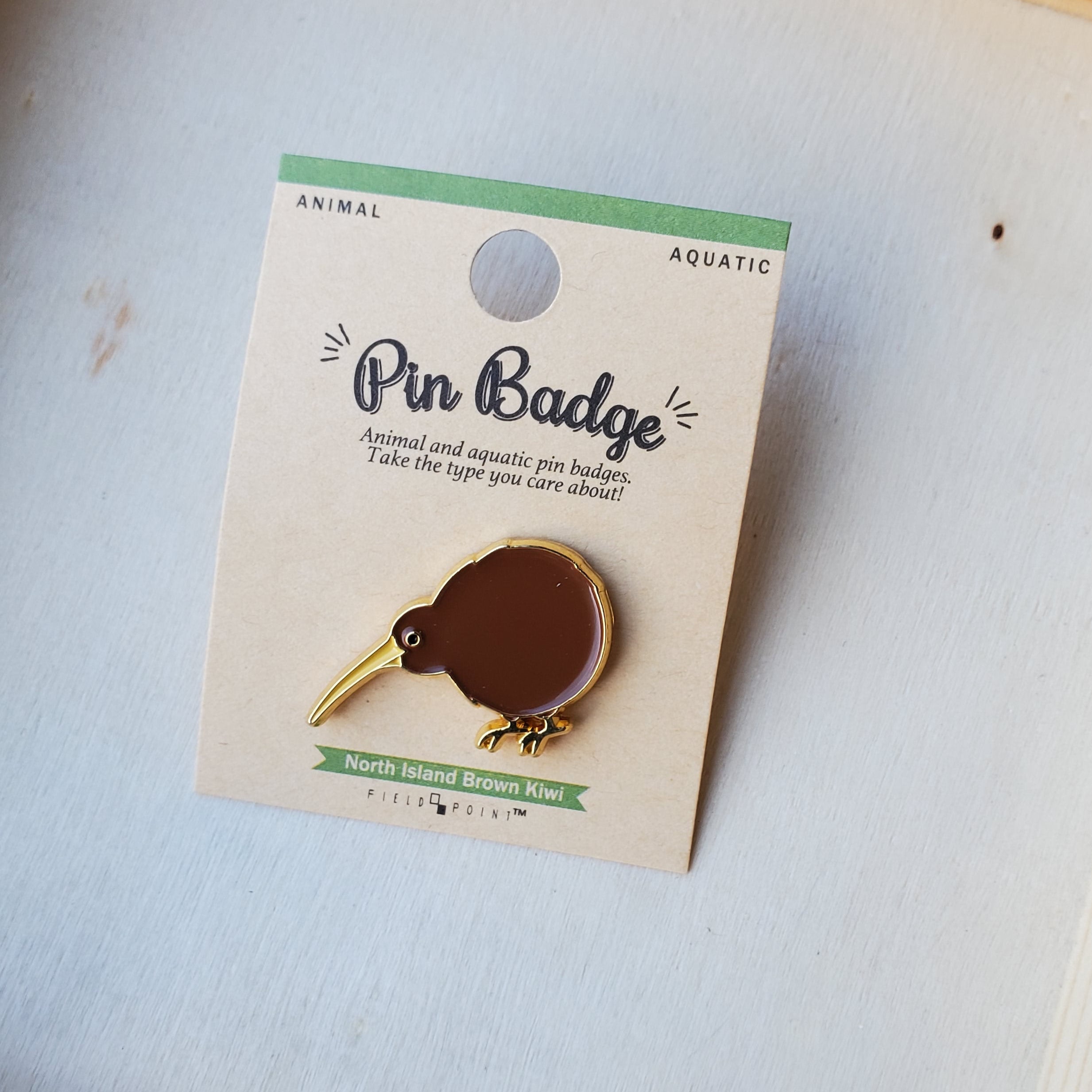 North island brown kiwi Lapel Pin