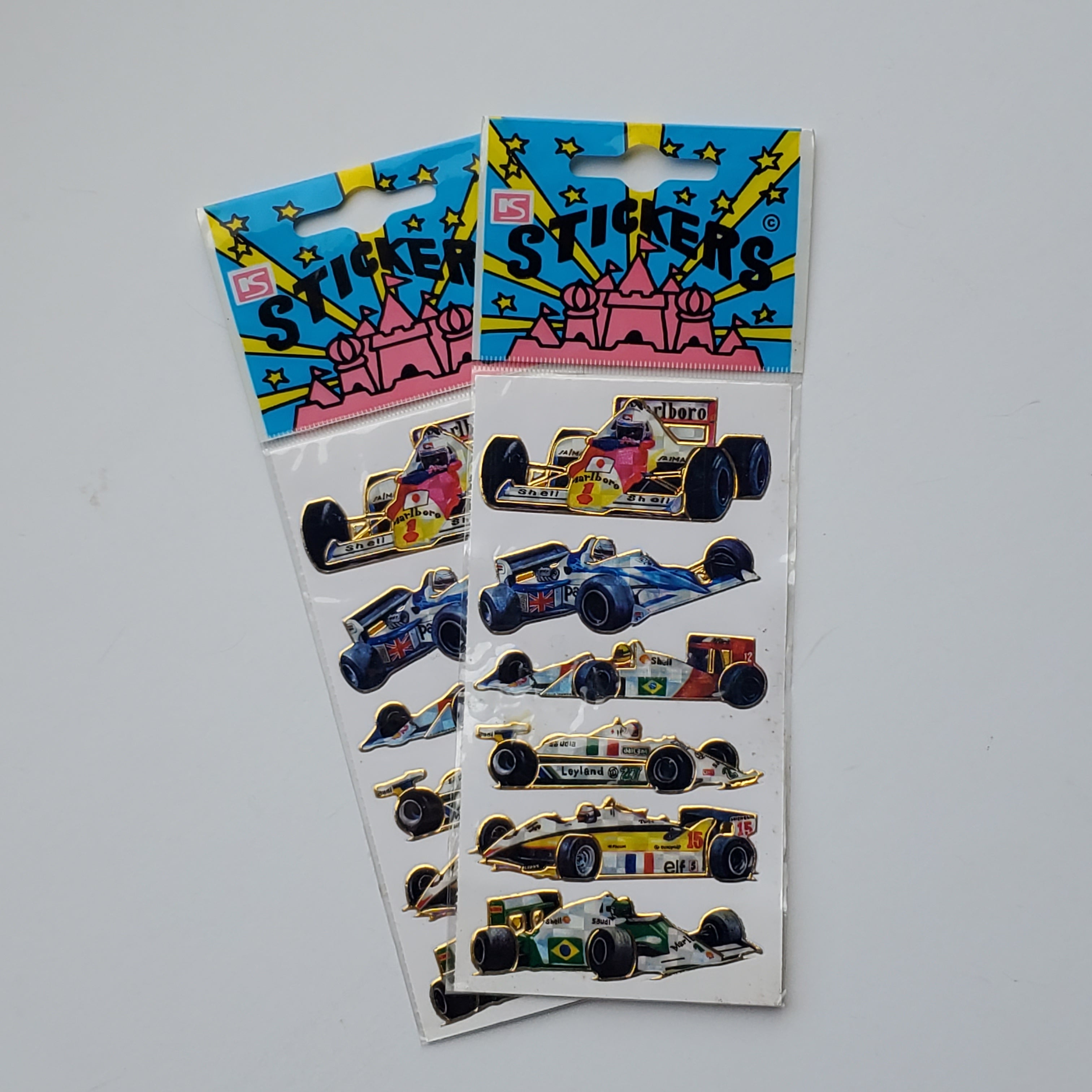 Vintage Formula One Sticker Sheets