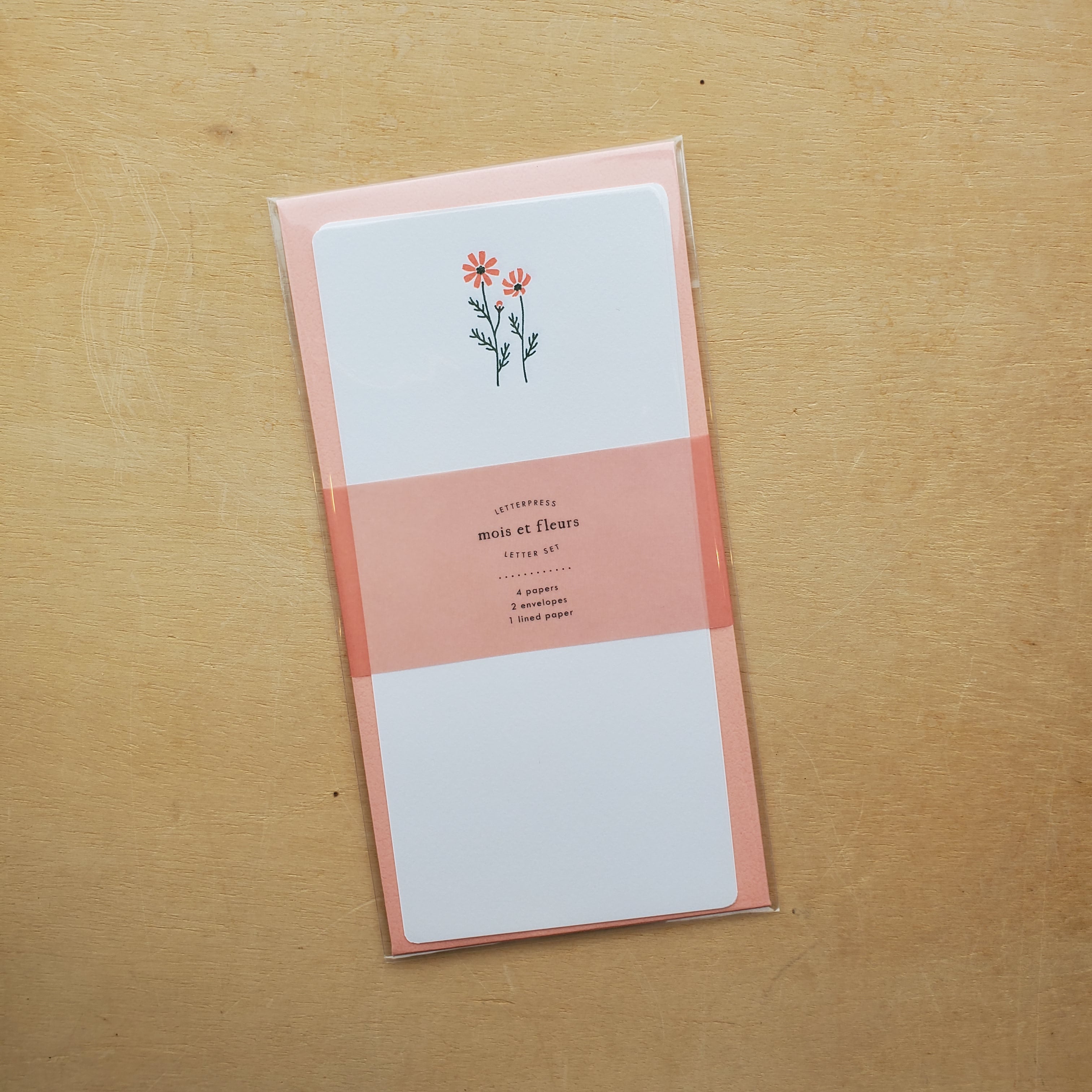 Letterpress Floral Letter Set / Cosmos