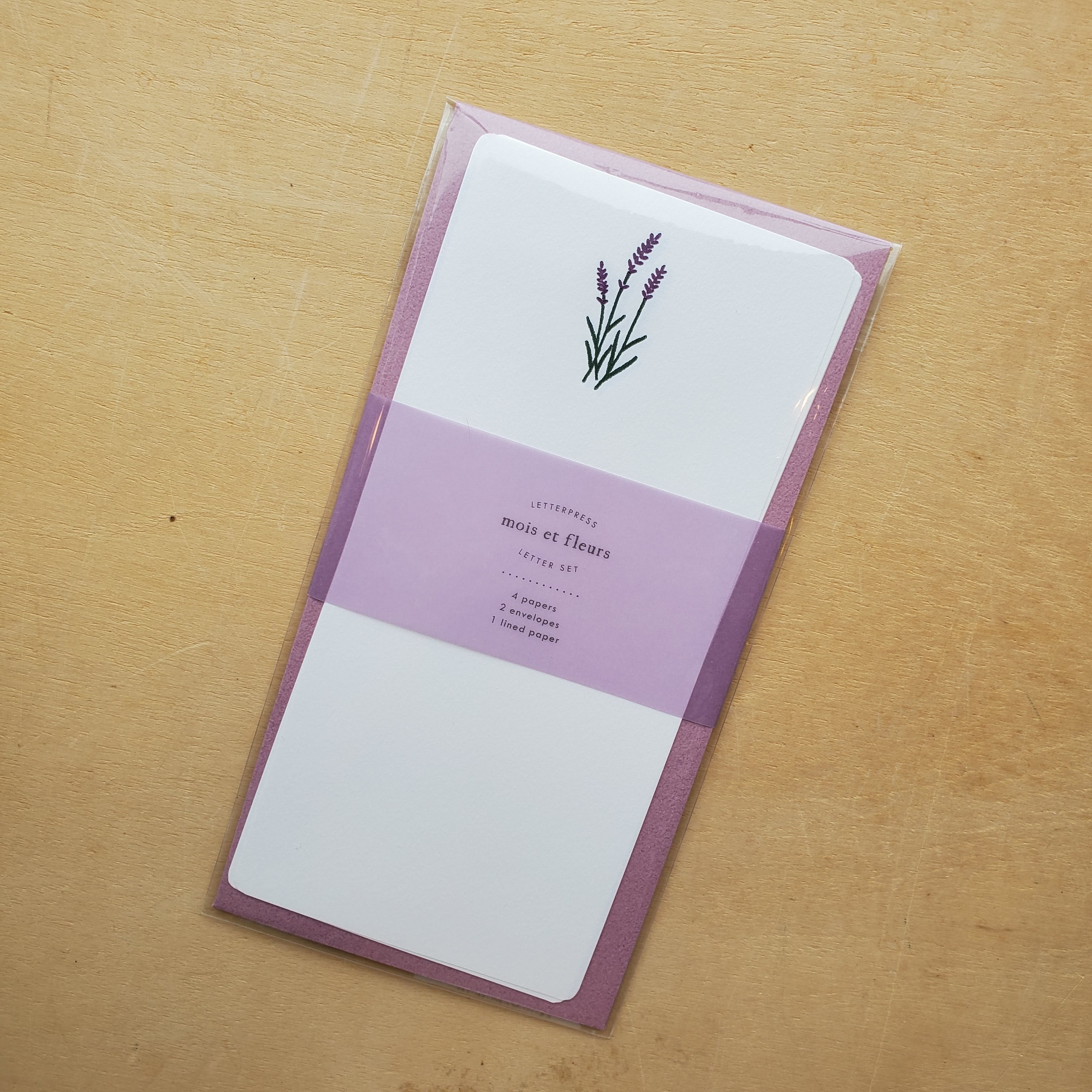 Letterpress Floral Letter Set / Lavender Sprigs