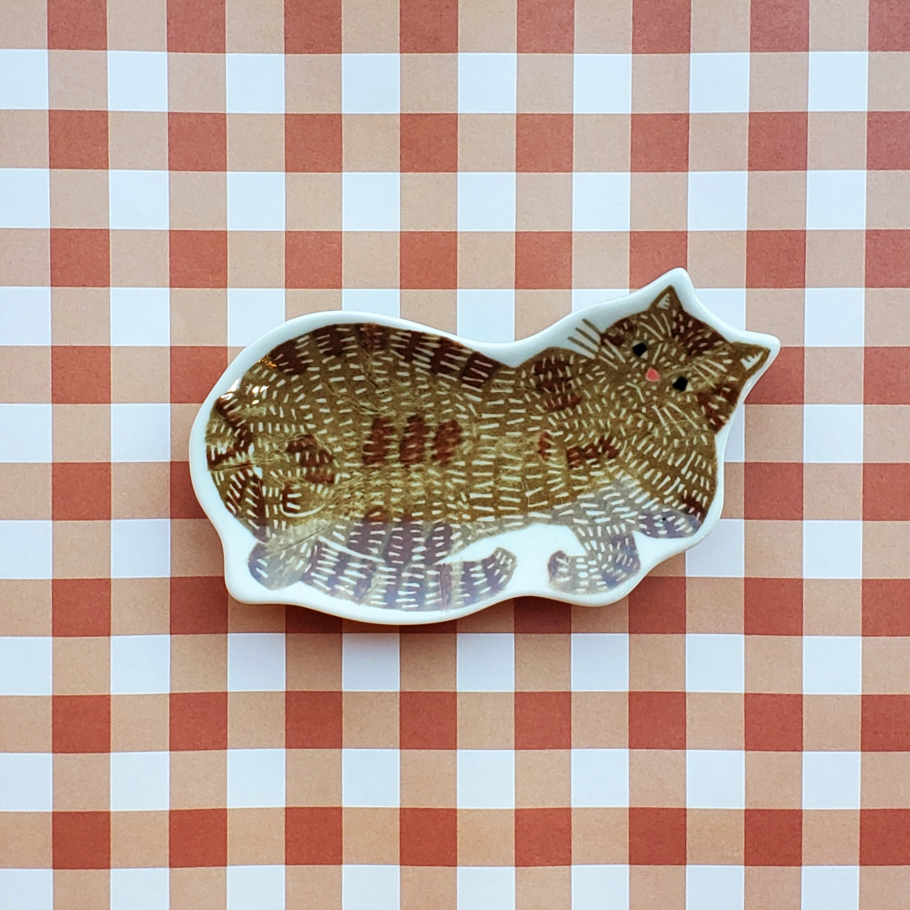 Tabby Cat Ceramic Dish