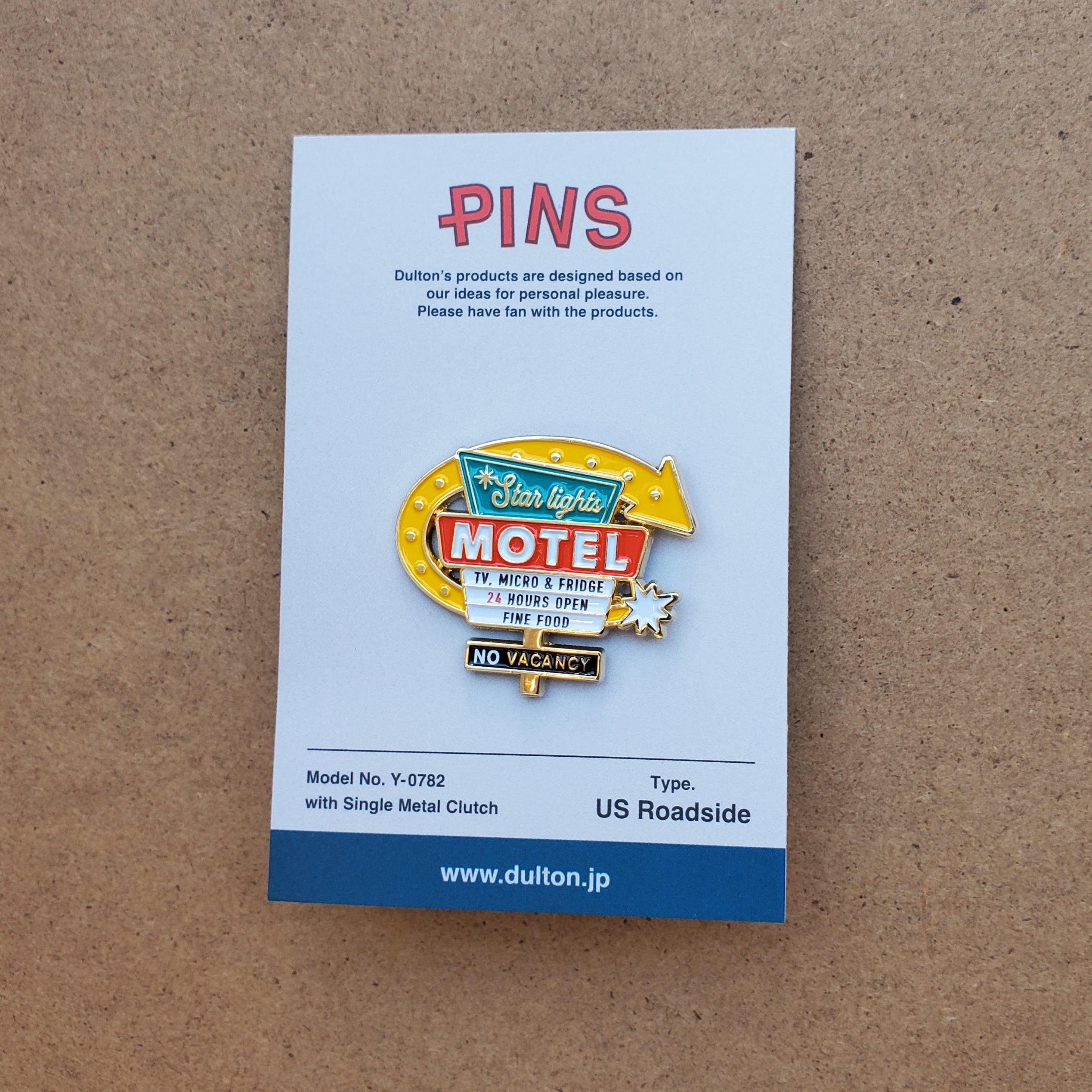 Star Lights Motel Sign Enamel Pin