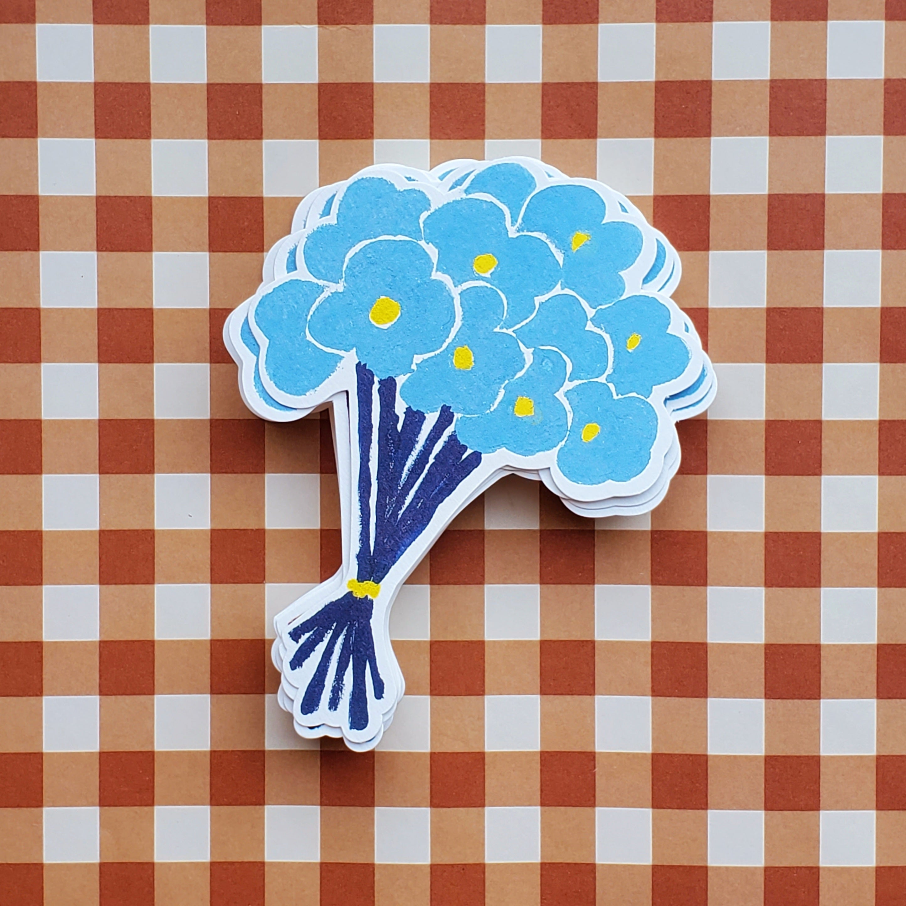 Cutout Cards / Blue Bouquet
