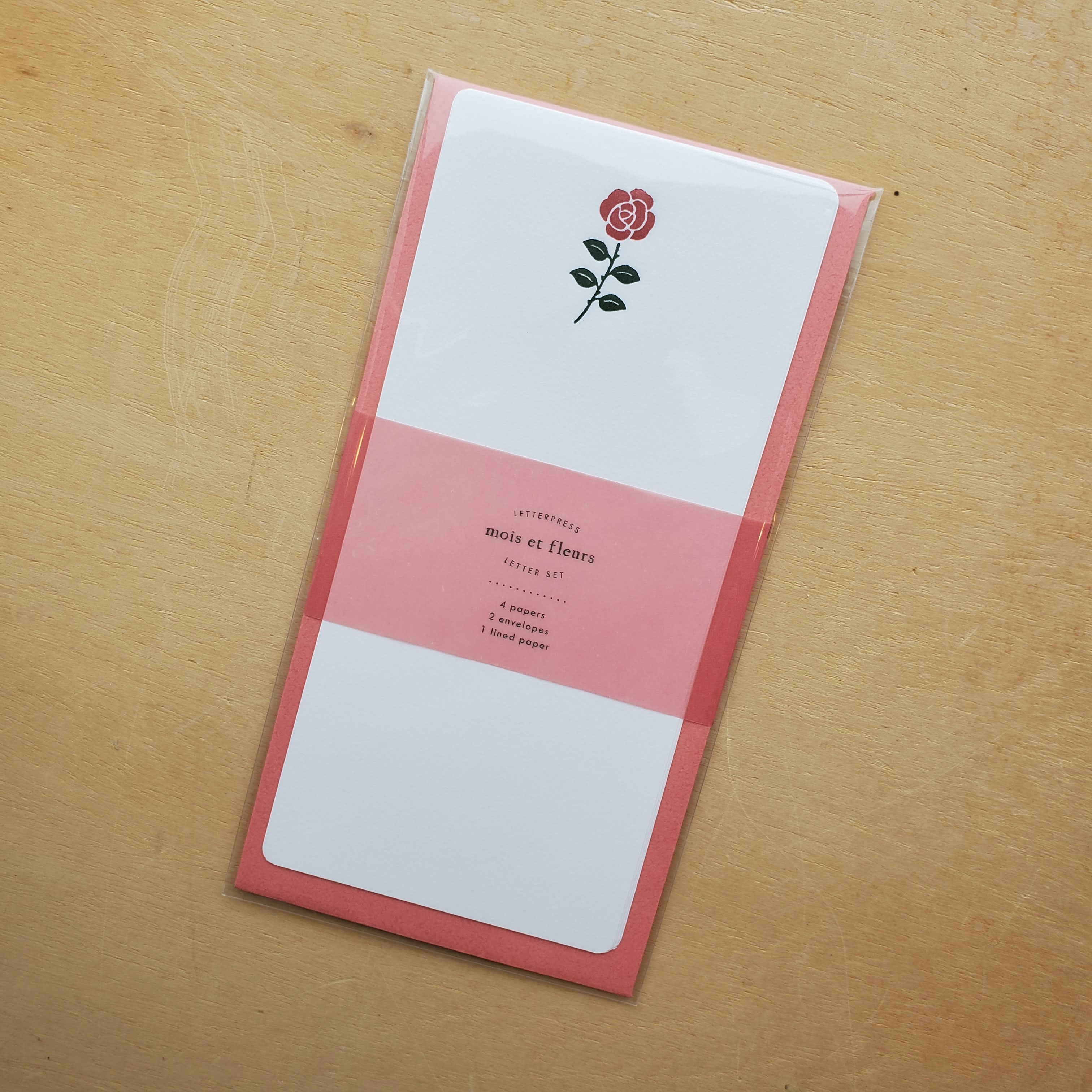 Letterpress Floral Letter Set / Rose