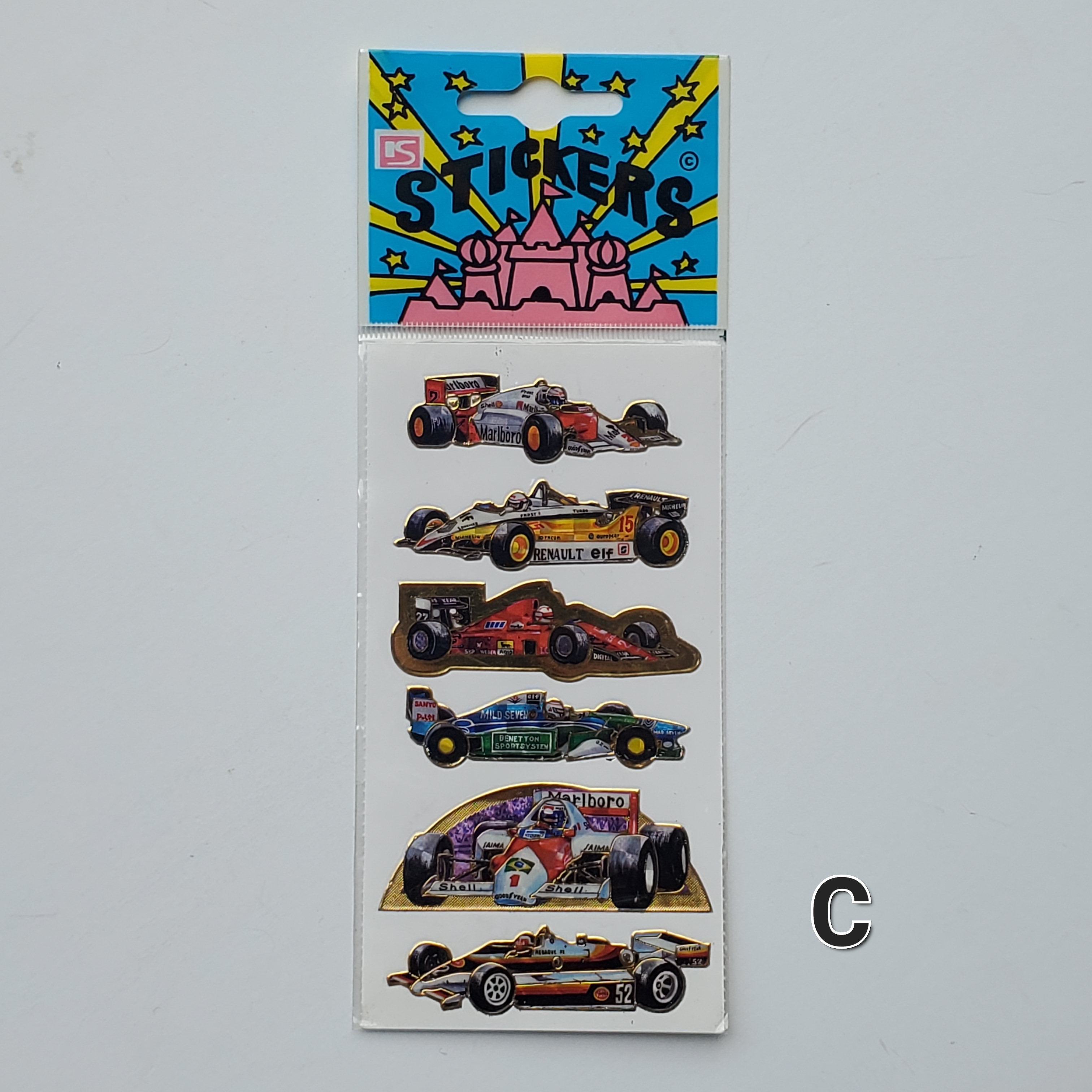 Vintage Formula One Sticker Sheets