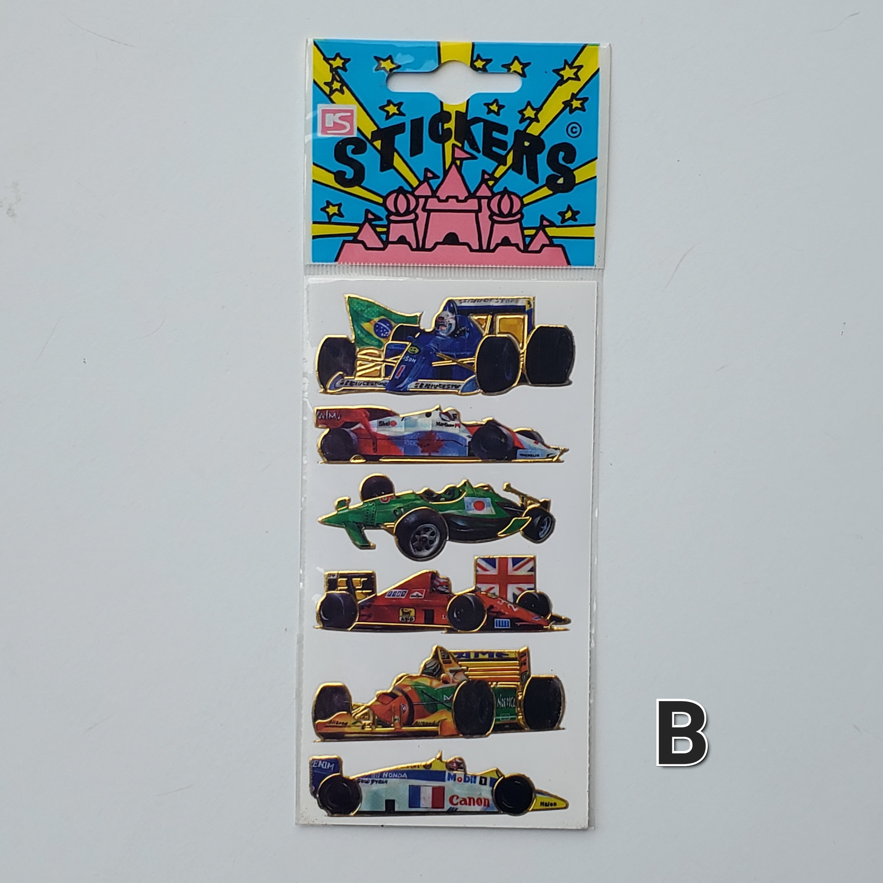 Vintage Formula One Sticker Sheets