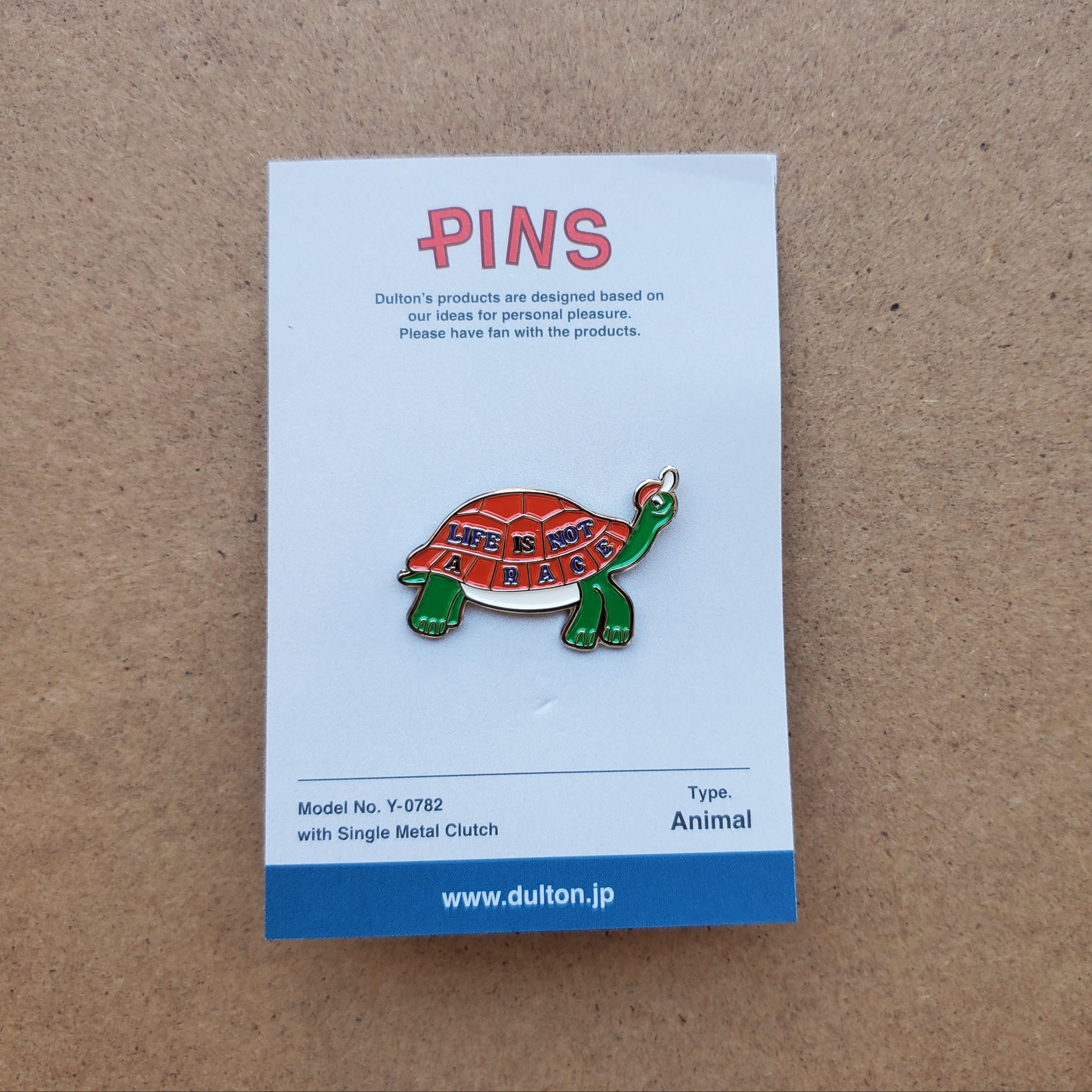 Life Is Not A Race Turtle Enamel Pin