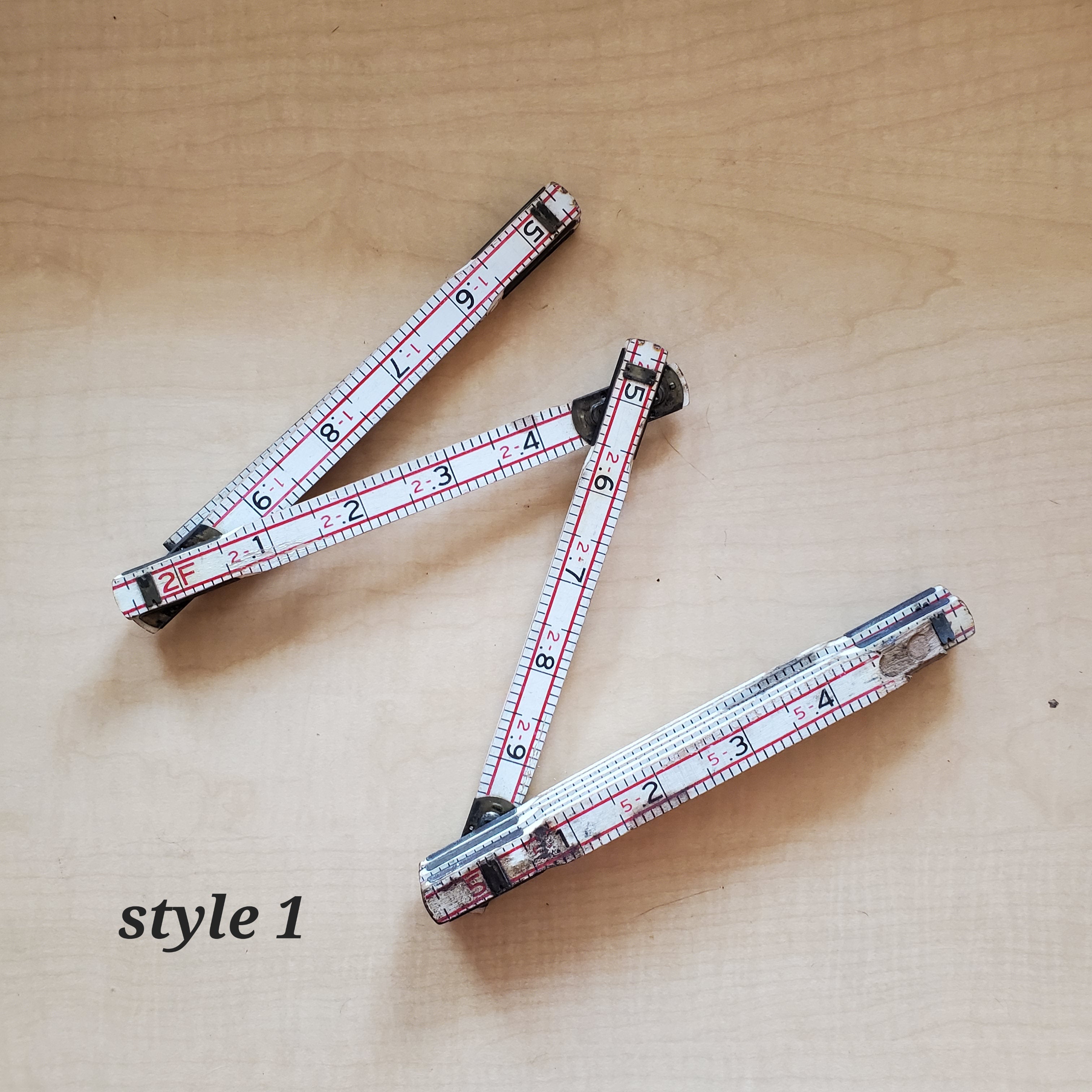Vintage Lufkin Folding Wooden Ruler