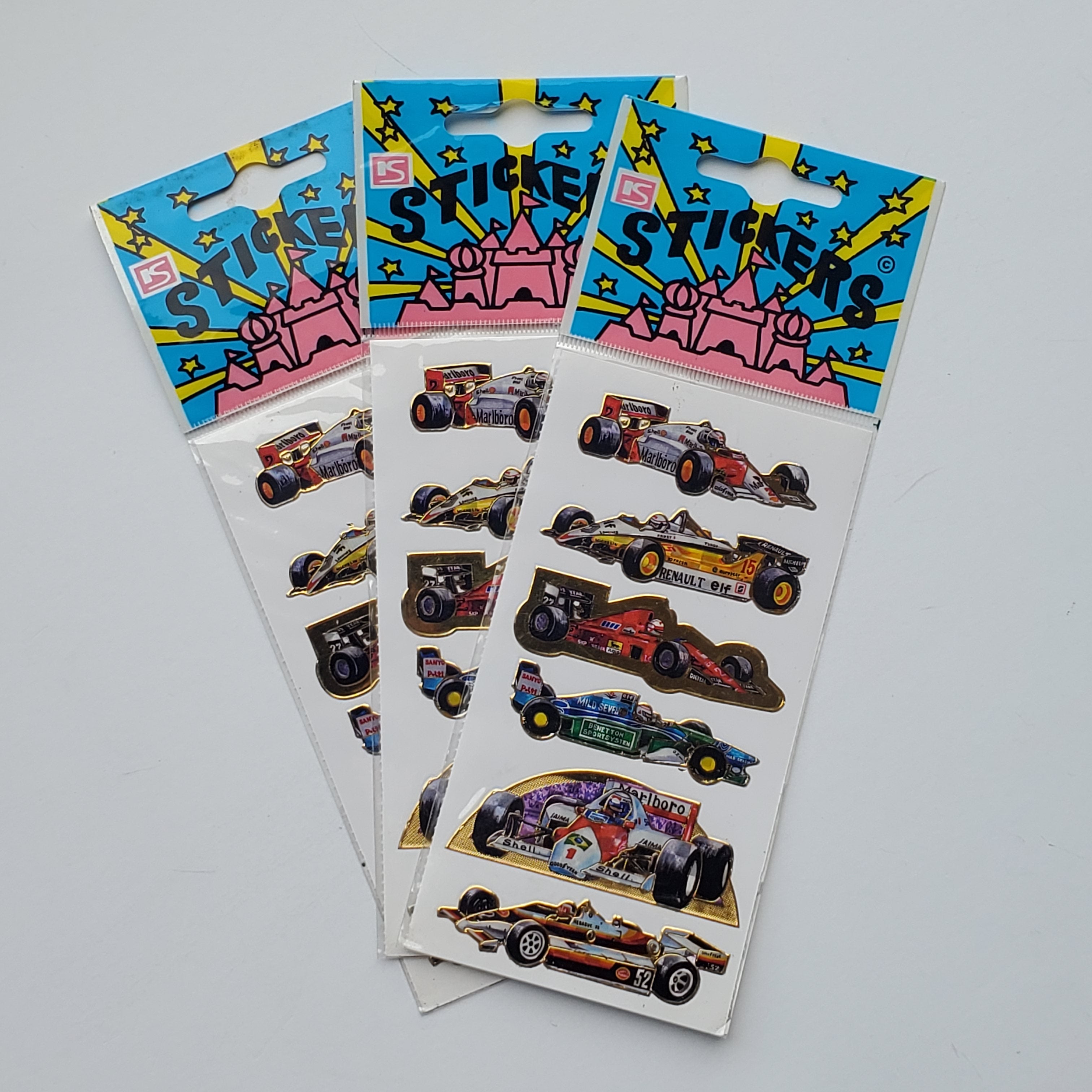 Vintage Formula One Sticker Sheets
