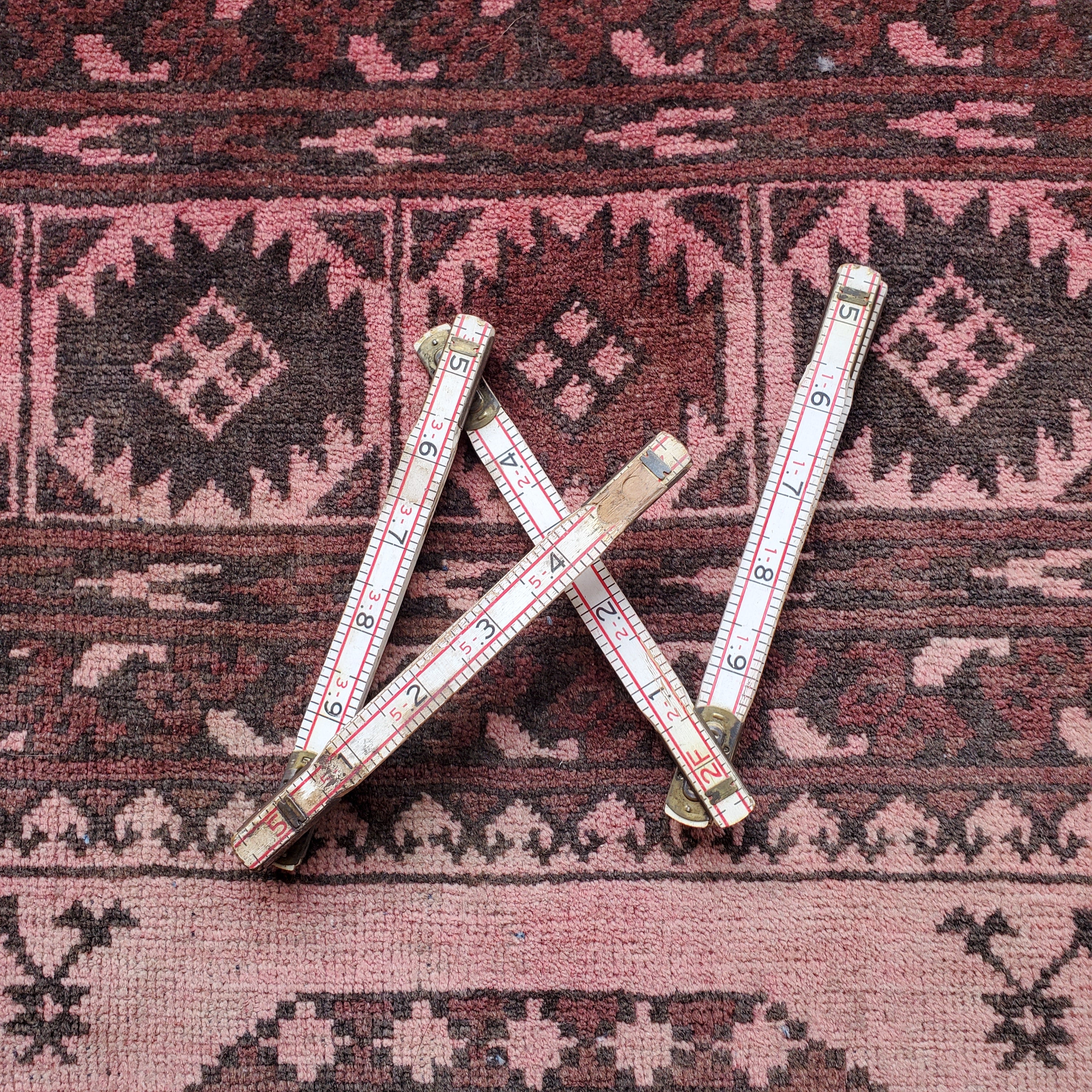 Vintage Lufkin Folding Wooden Ruler