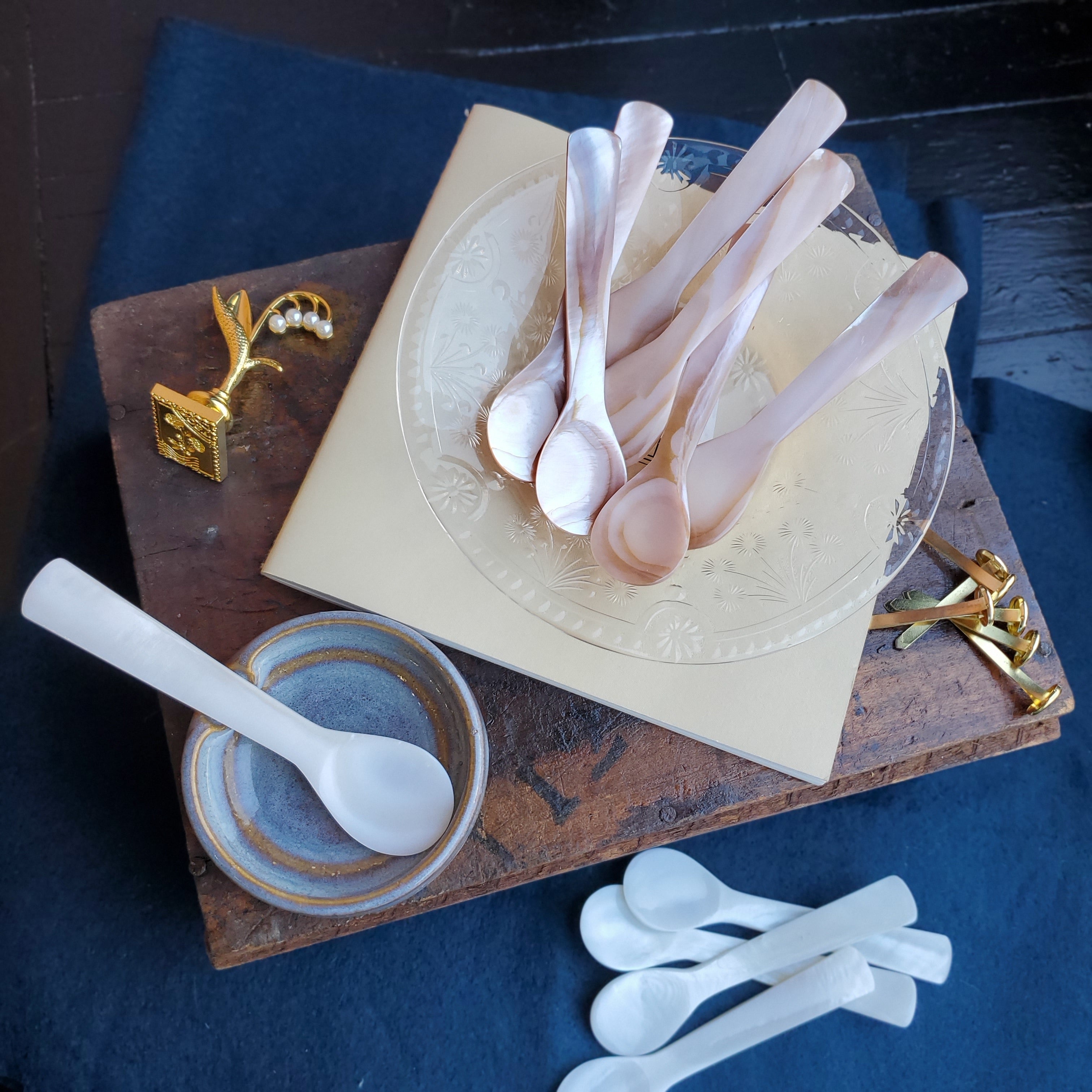 Mother of pearl spoon