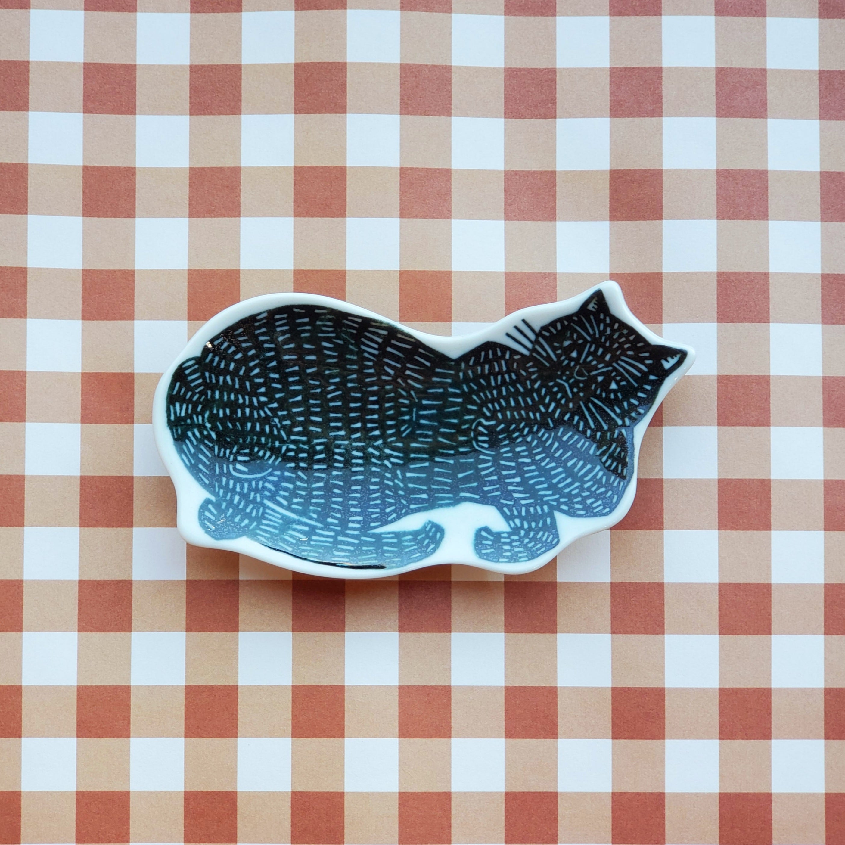 Black Cat Ceramic Dish