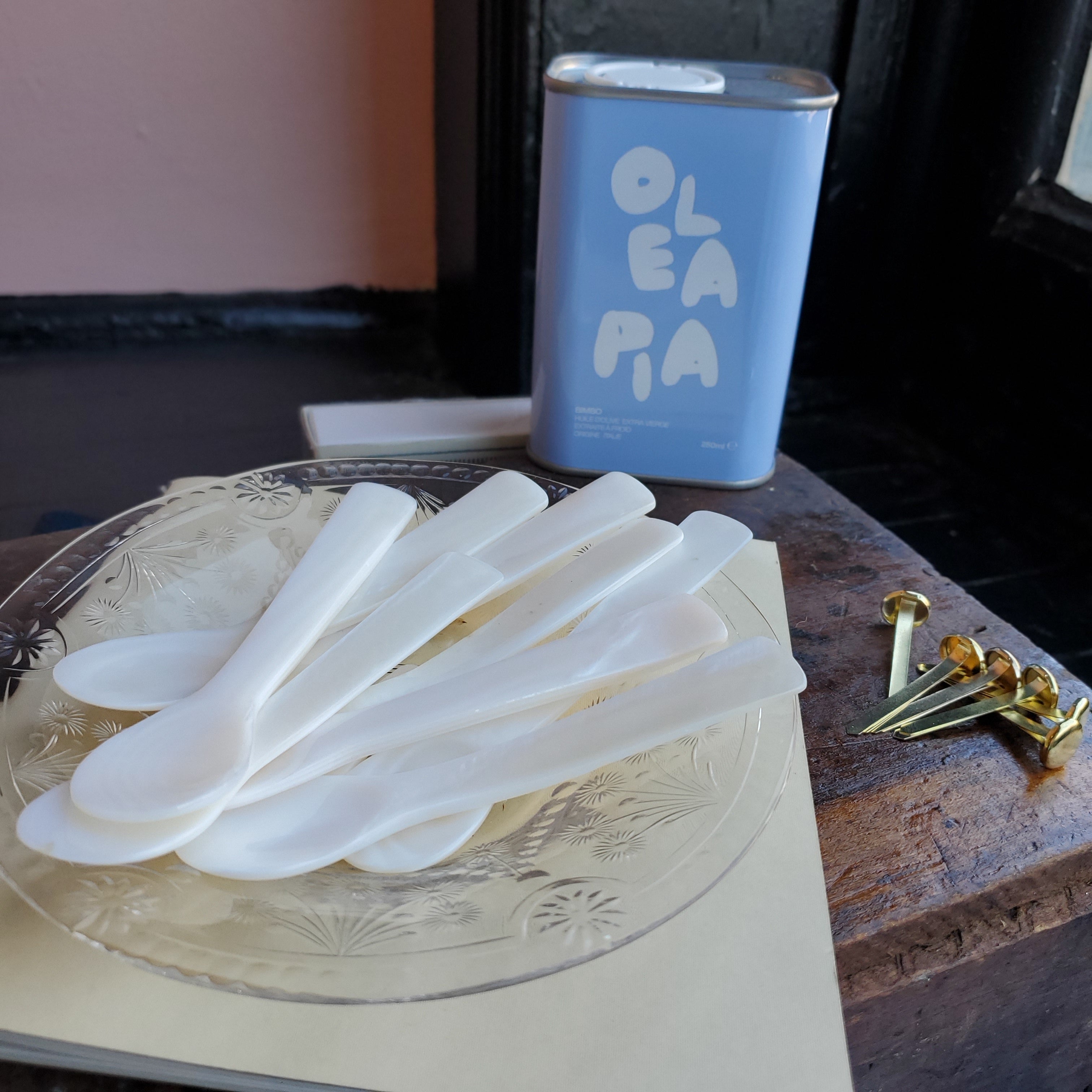 Mother of pearl spoon