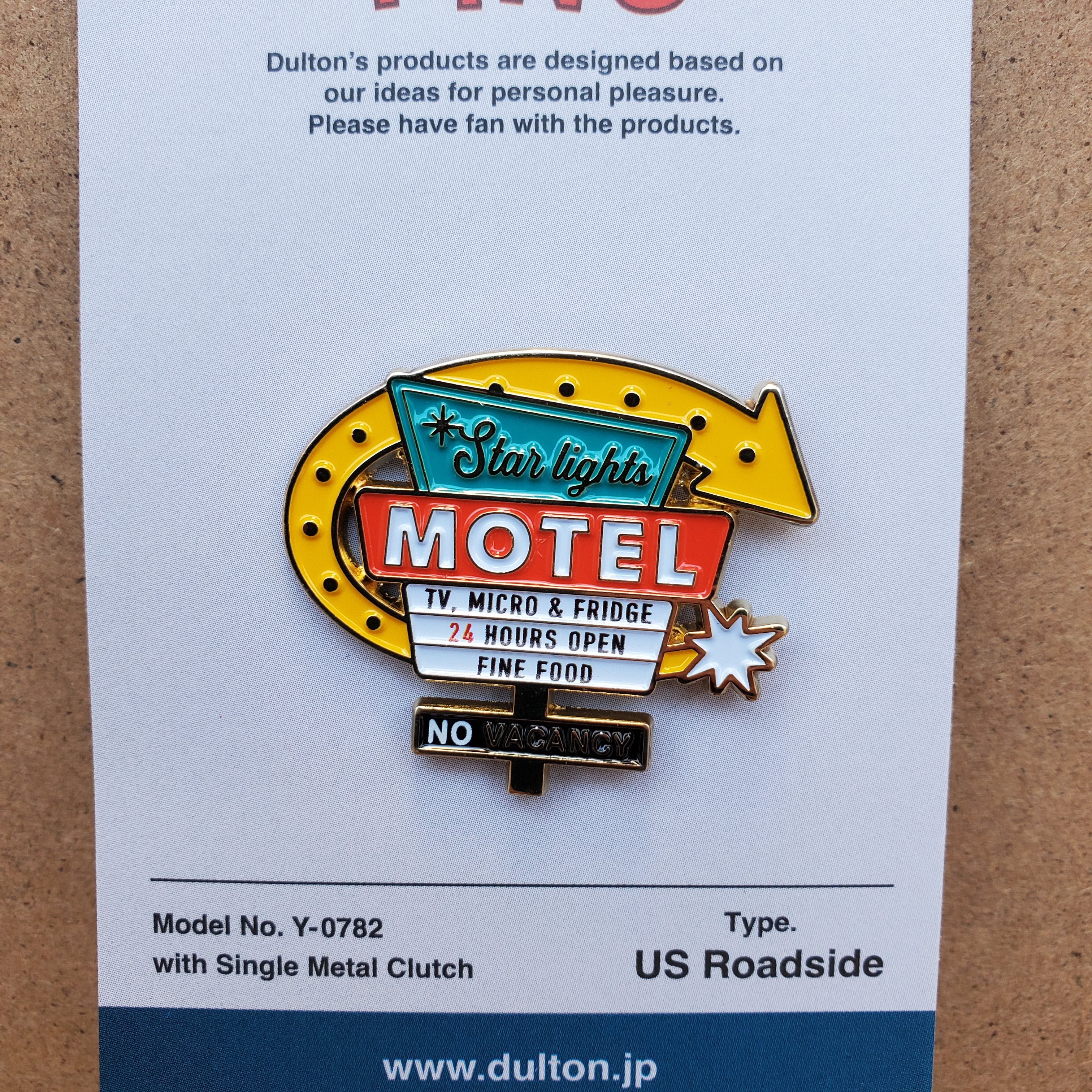 Star Lights Motel Sign Enamel Pin