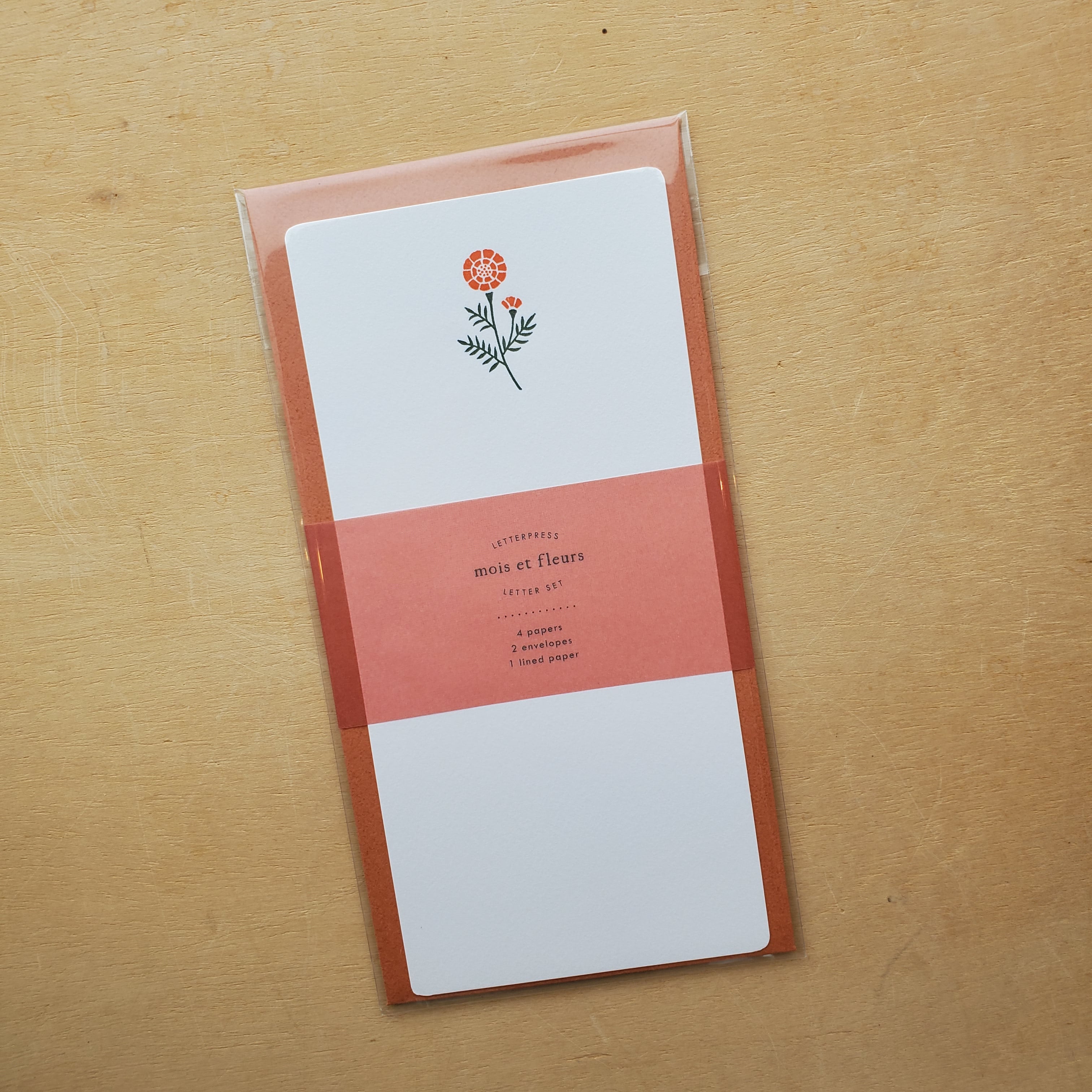 Letterpress Floral Letter Set / Marigold