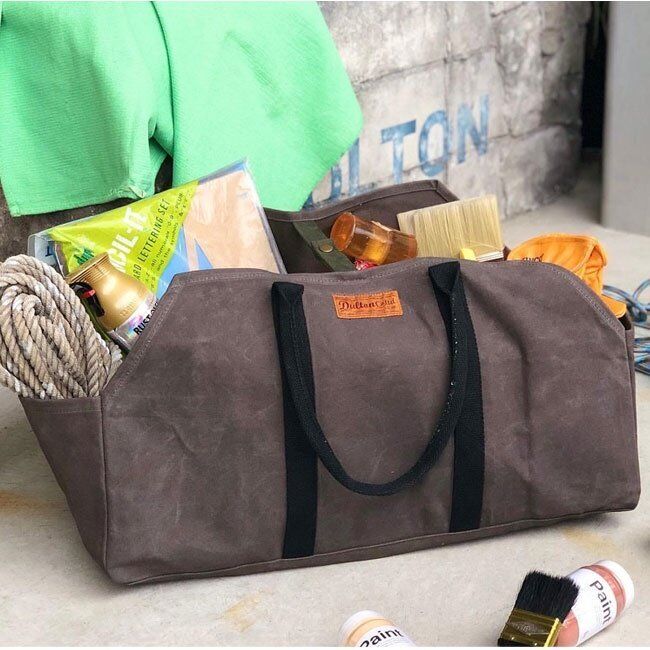 Waxed Canvas Duffel Log Bag